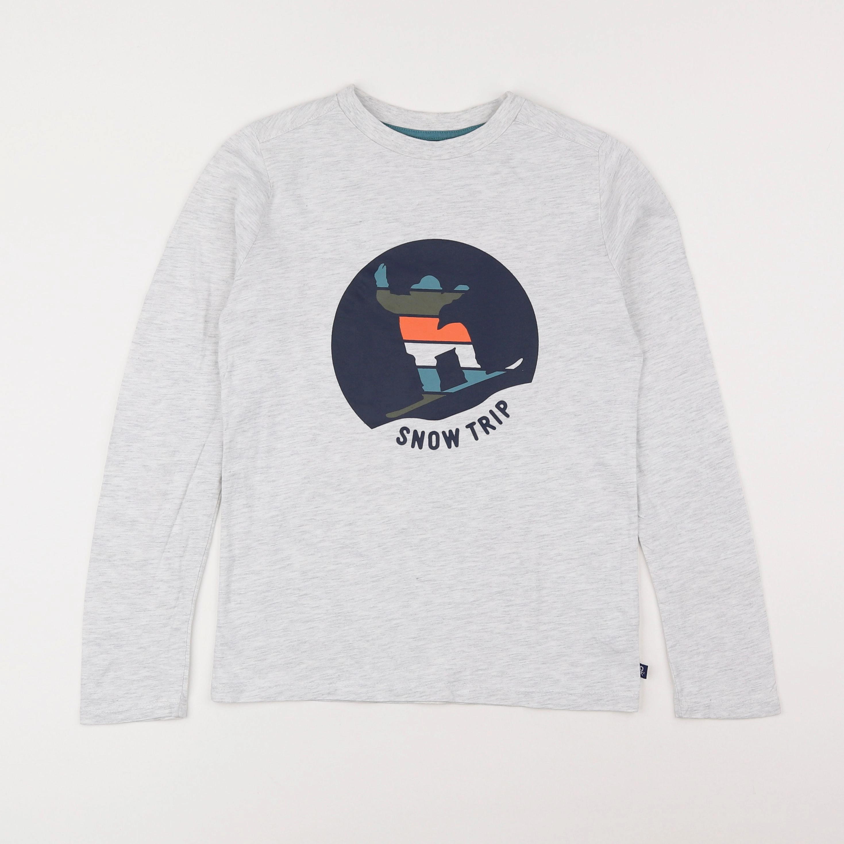 Okaidi - tee-shirt gris - 10 ans