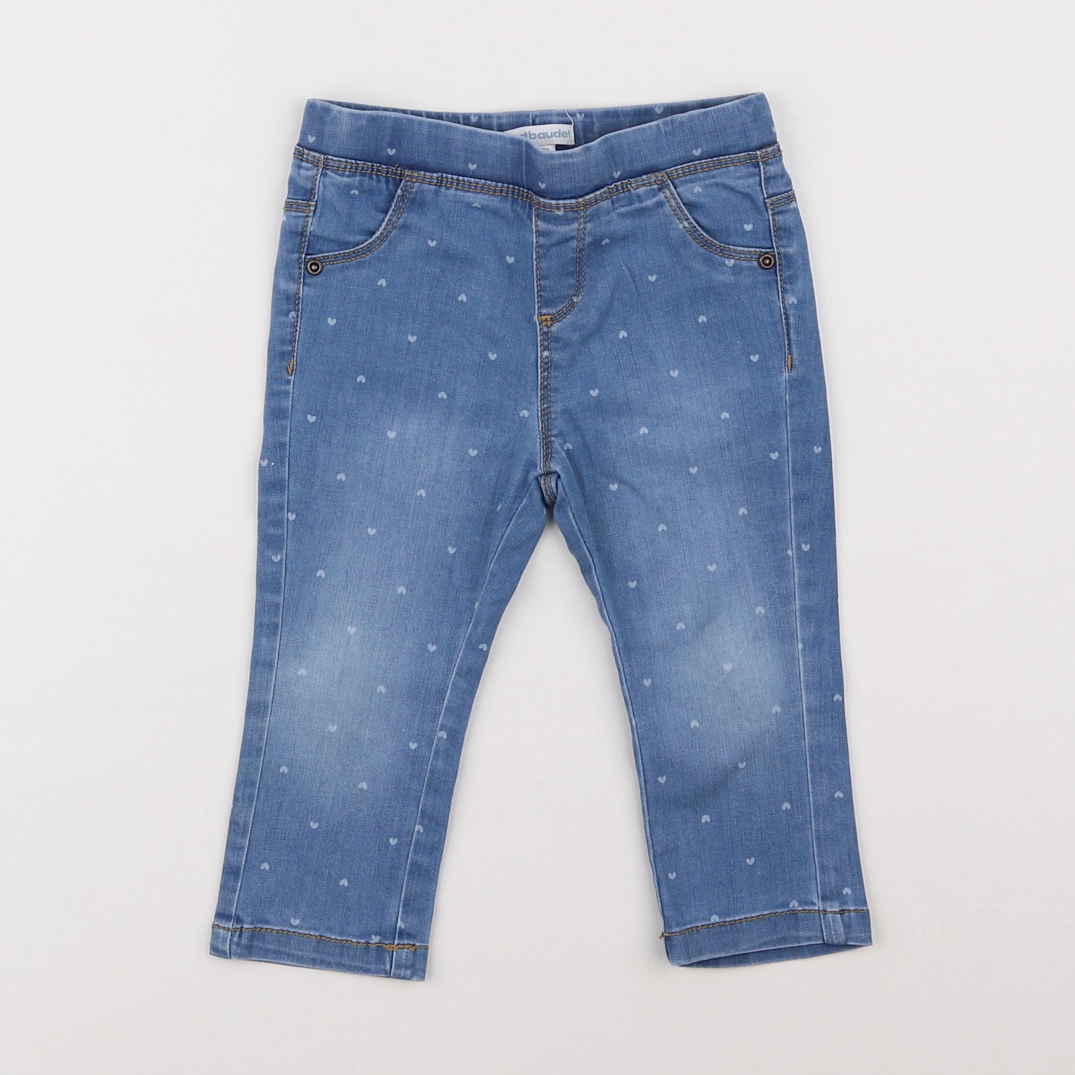 Vertbaudet - jegging bleu - 18 mois