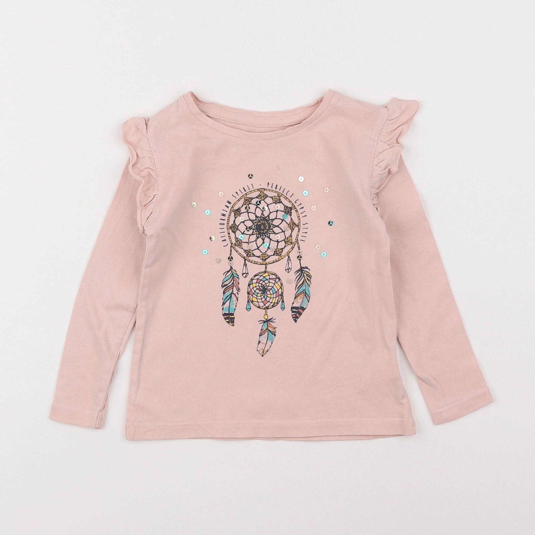 Vertbaudet - tee-shirt rose - 2 ans