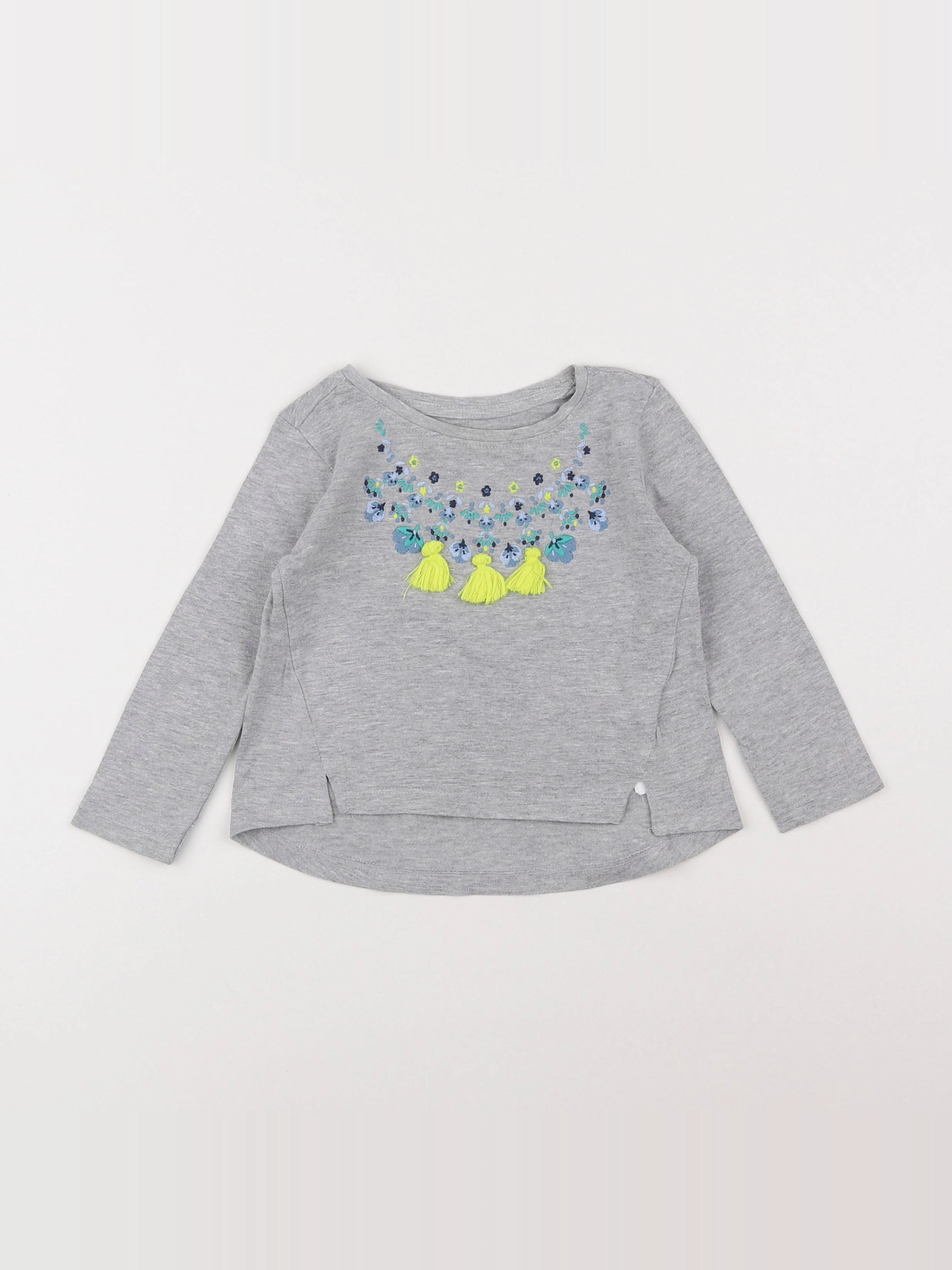 Vertbaudet - tee-shirt gris - 2 ans