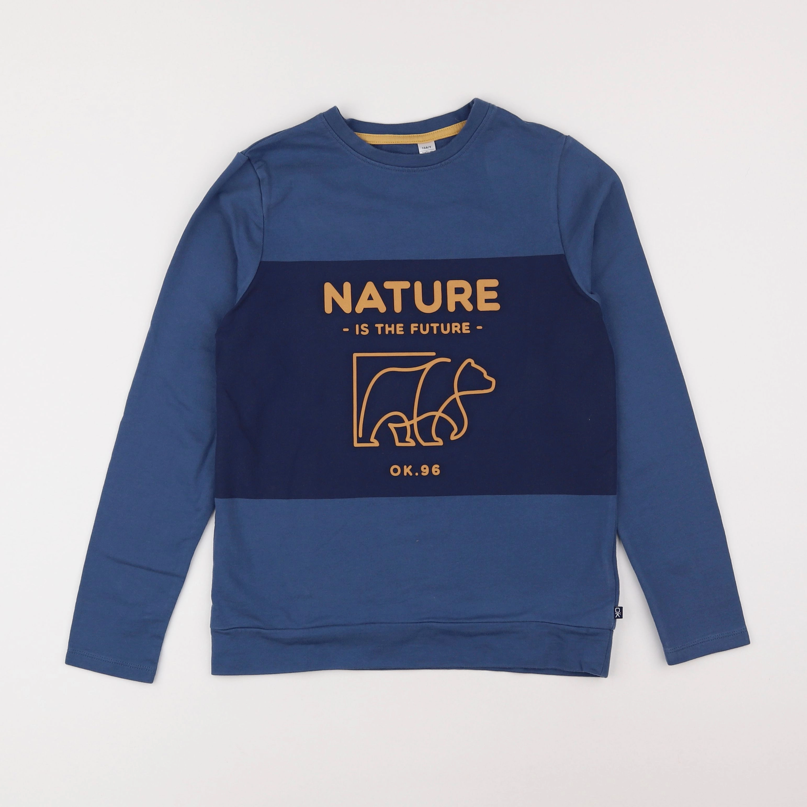 Okaidi - tee-shirt bleu - 10 ans