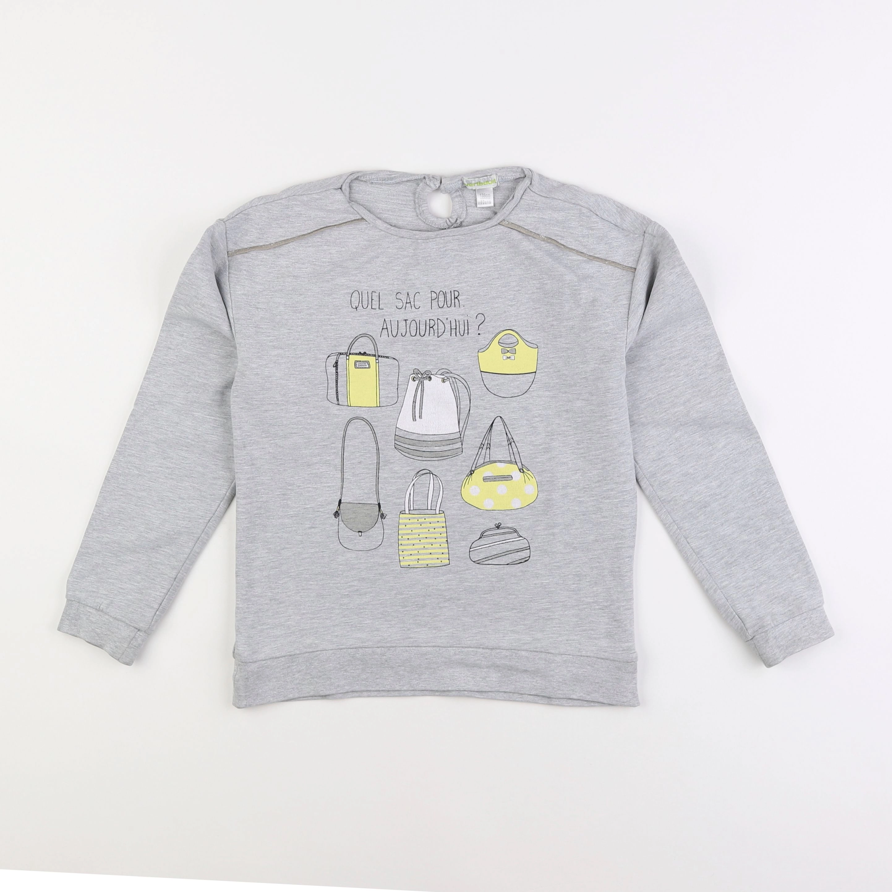 Vertbaudet - sweat gris - 10 ans