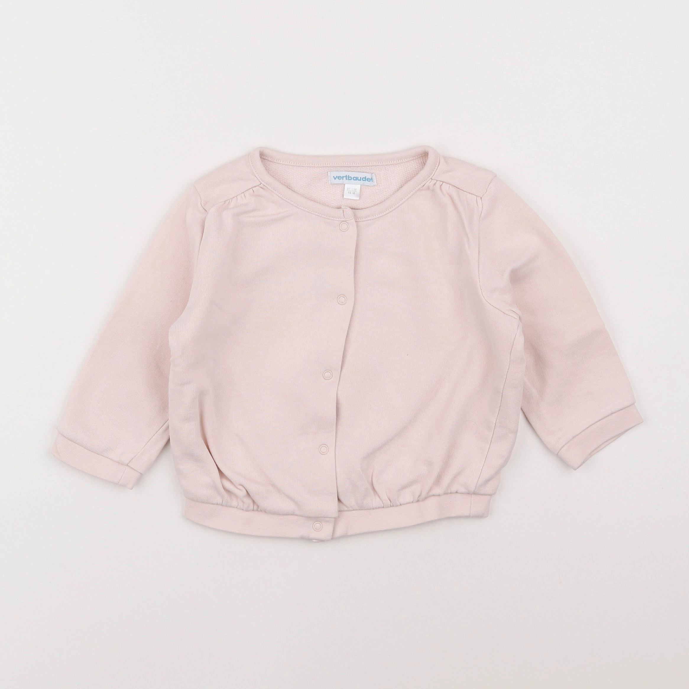 Vertbaudet - sweat rose - 18 mois