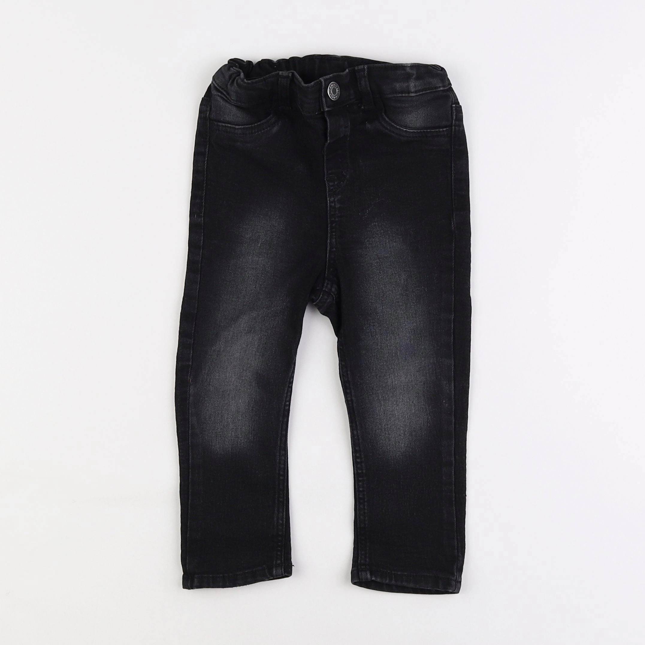 H&M - jegging noir - 12/18 mois