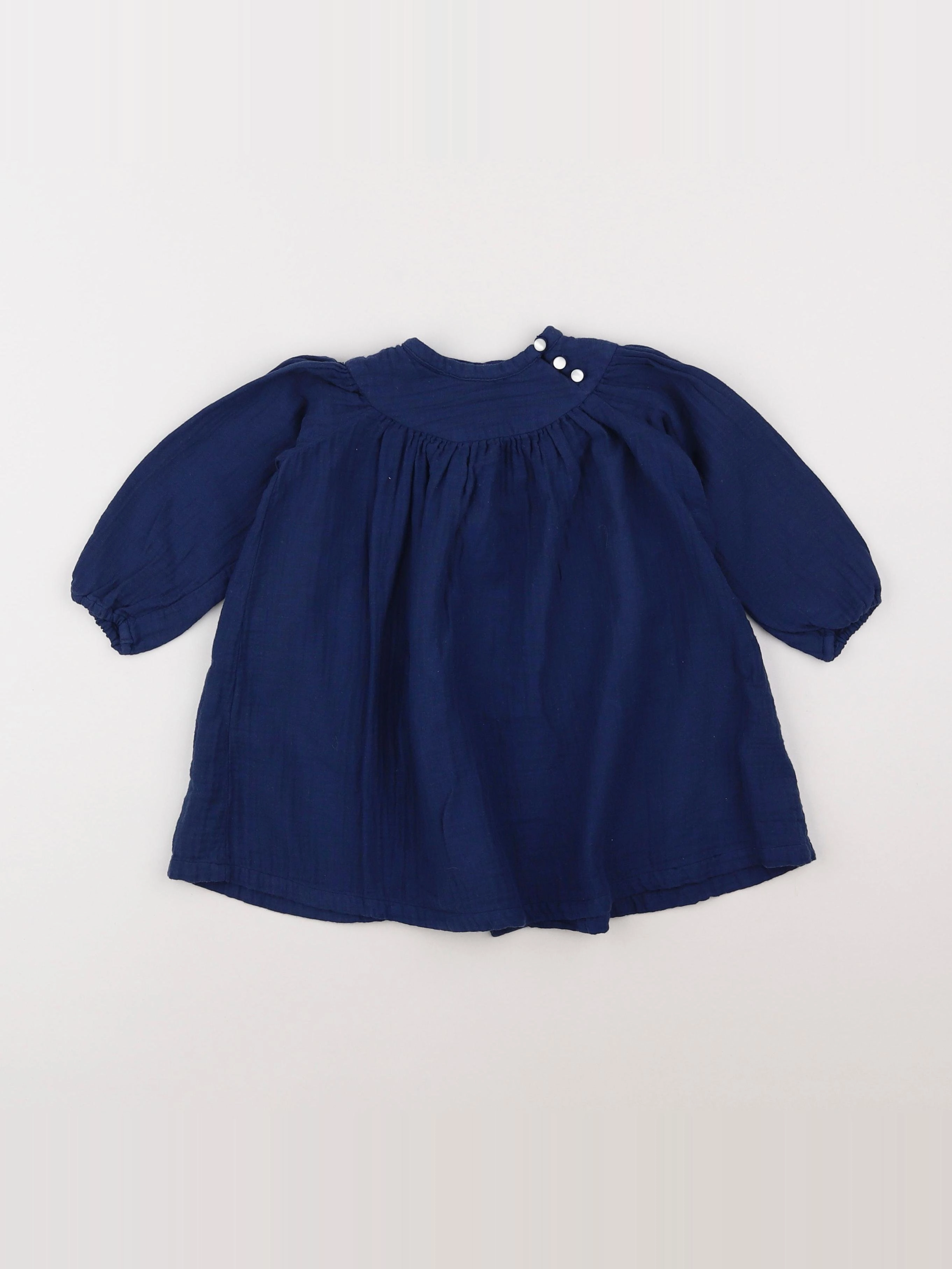 Bonton - robe bleu - 18 mois
