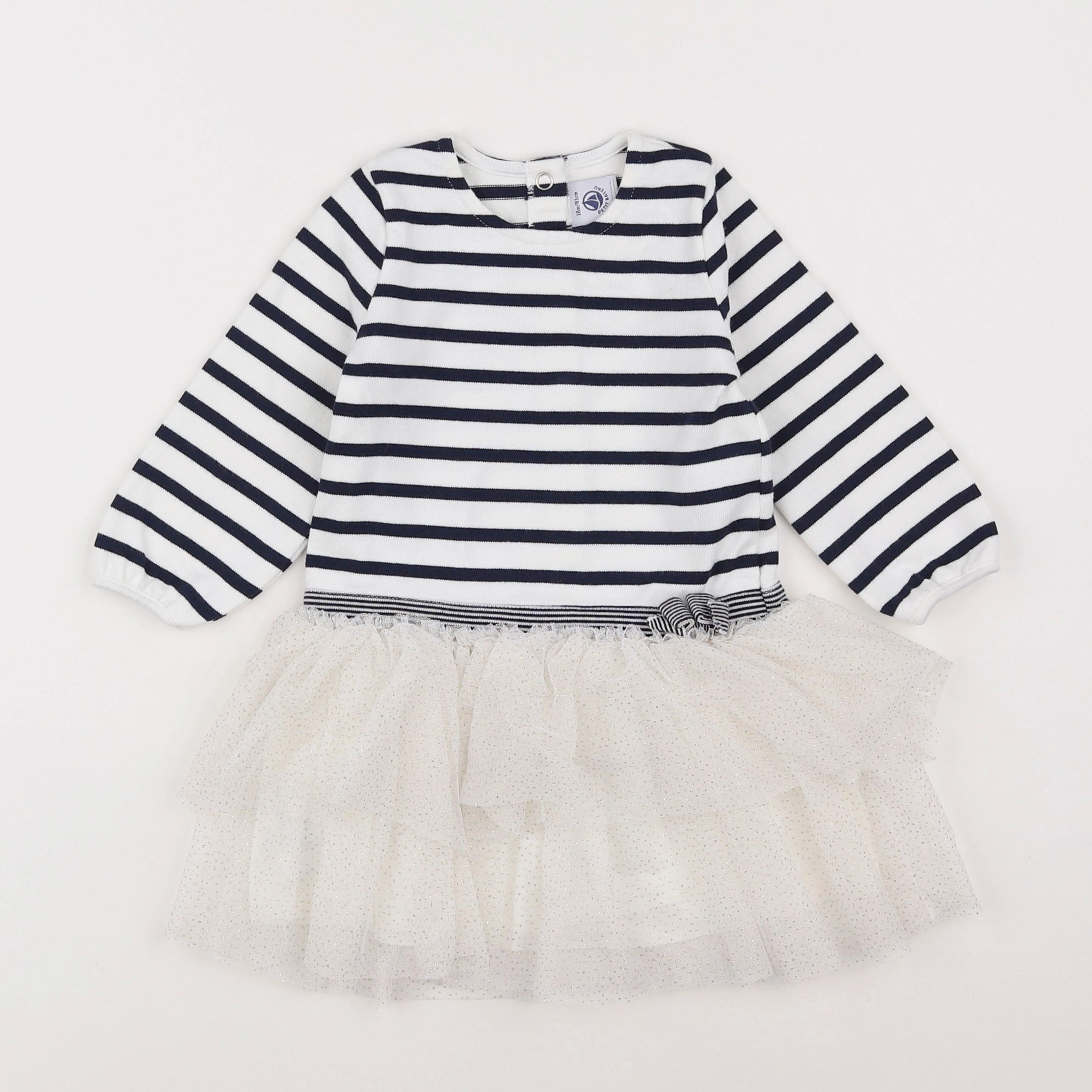 Petit Bateau - robe bleu - 18 mois