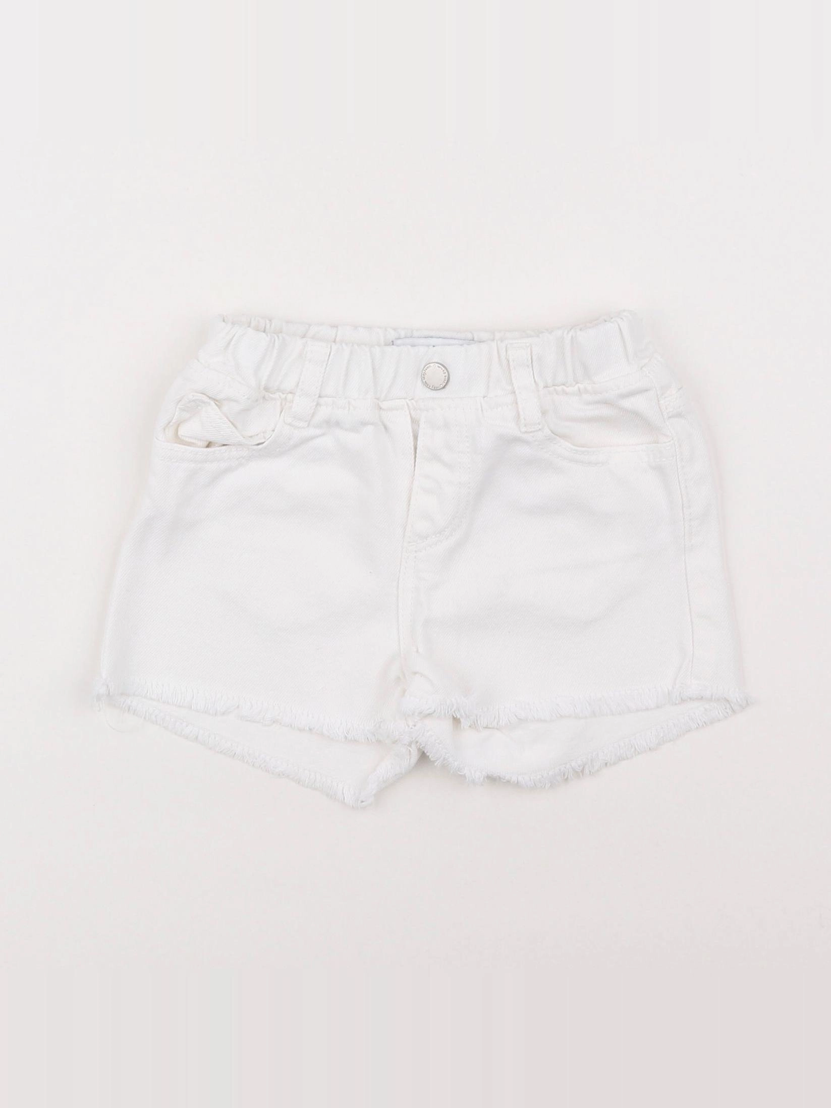 Zara - short blanc - 12/18 mois