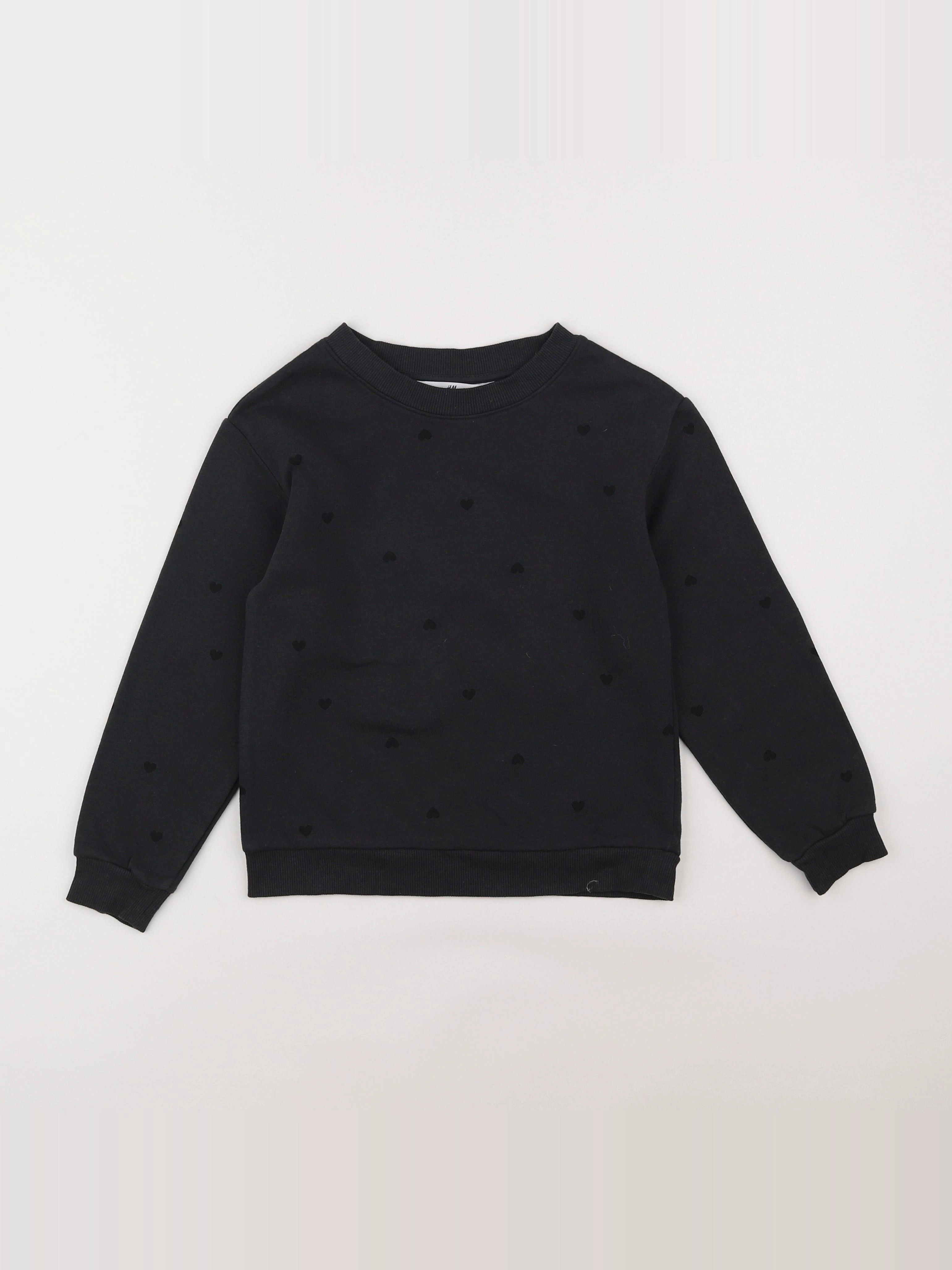 H&M - sweat noir - 6/8 ans