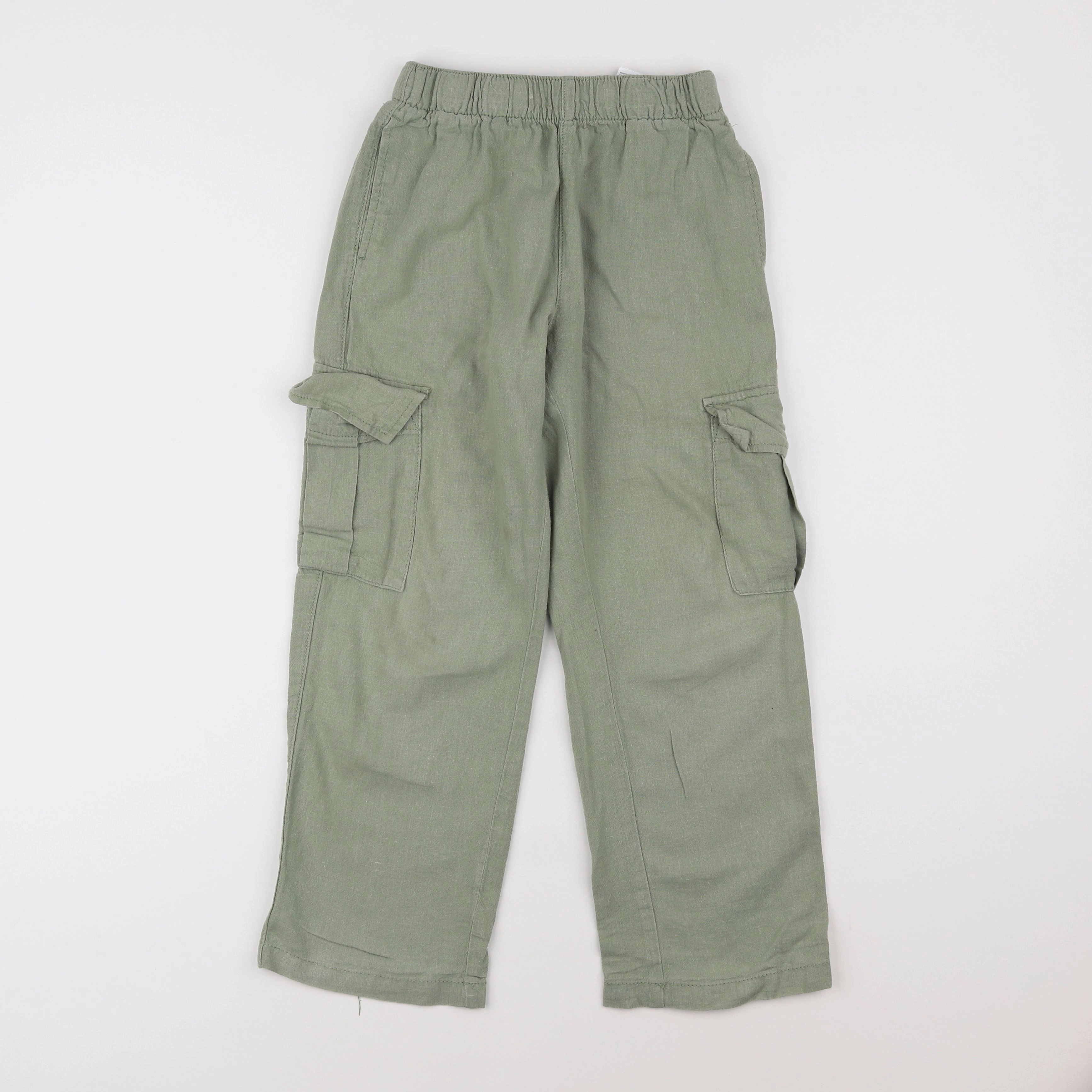 H&M - pantalon vert - 7/8 ans