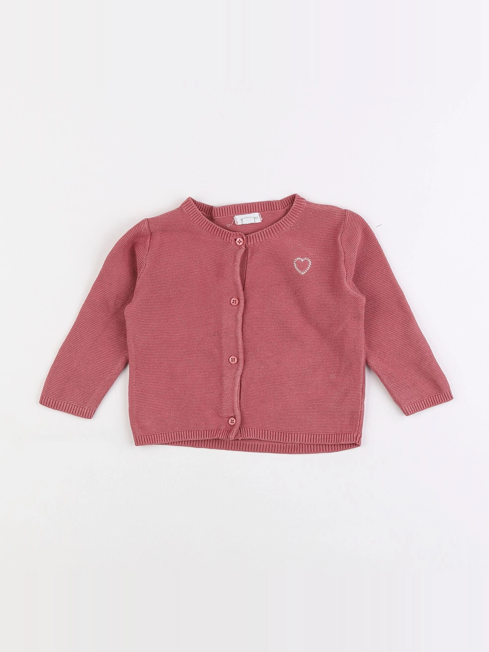 Vertbaudet - gilet rose - 6 mois