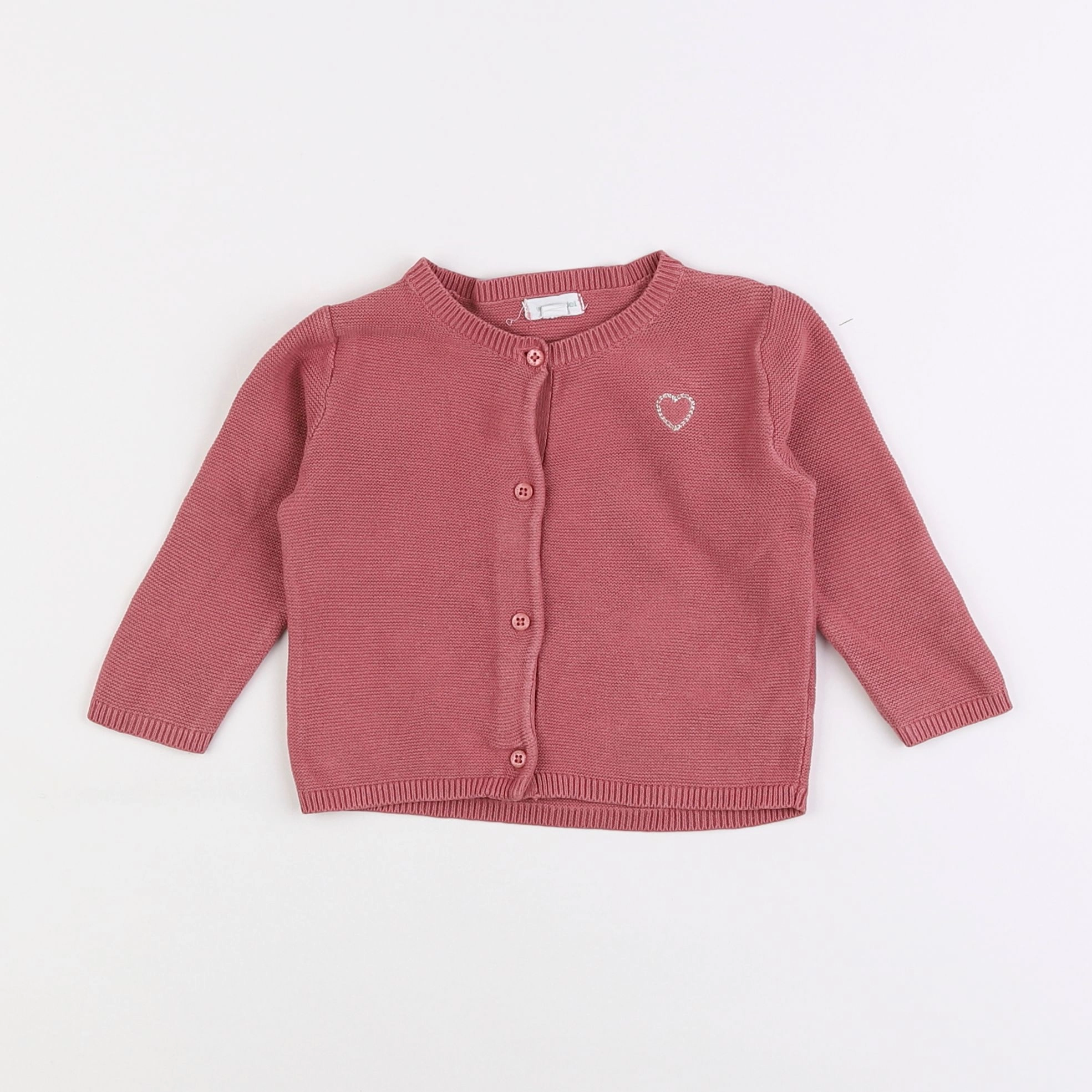 Vertbaudet - gilet rose - 6 mois