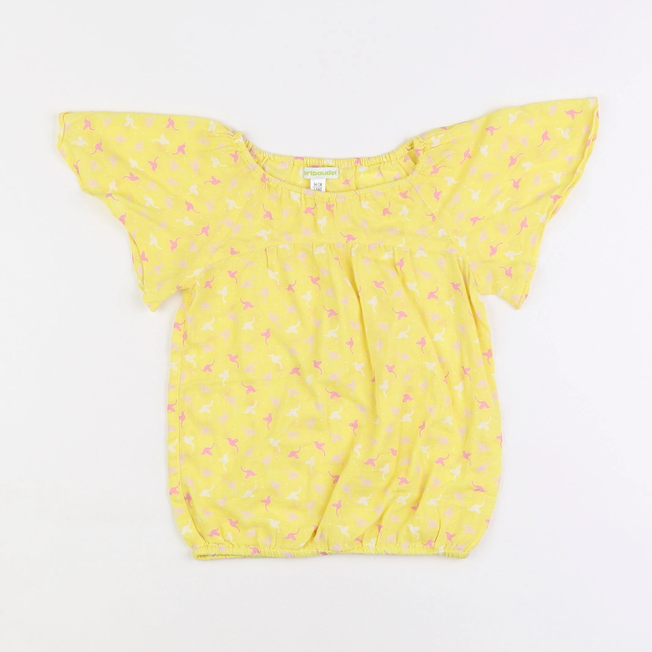 Vertbaudet - blouse jaune - 3 ans