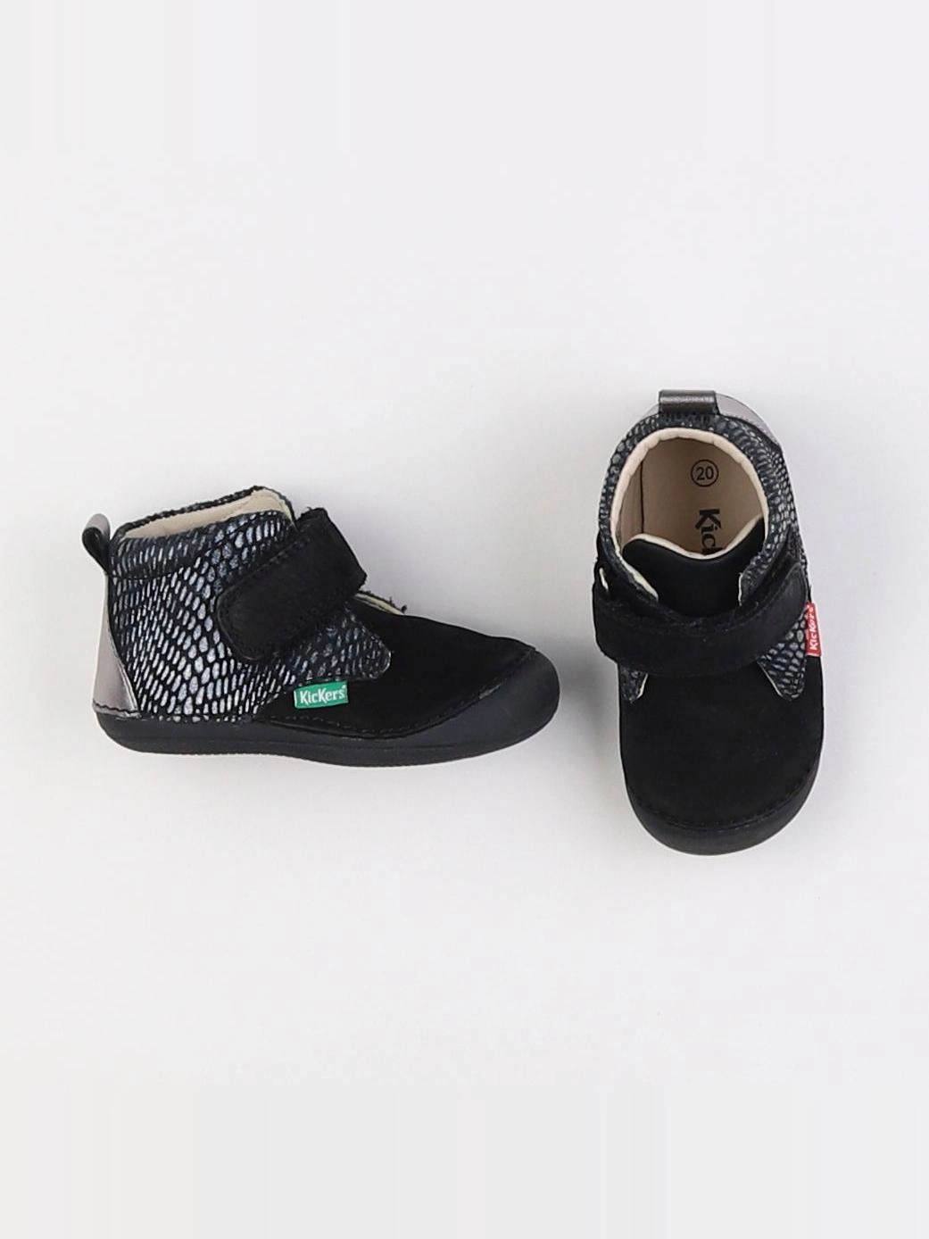 Kickers - bottillons noir, argent - pointure 20