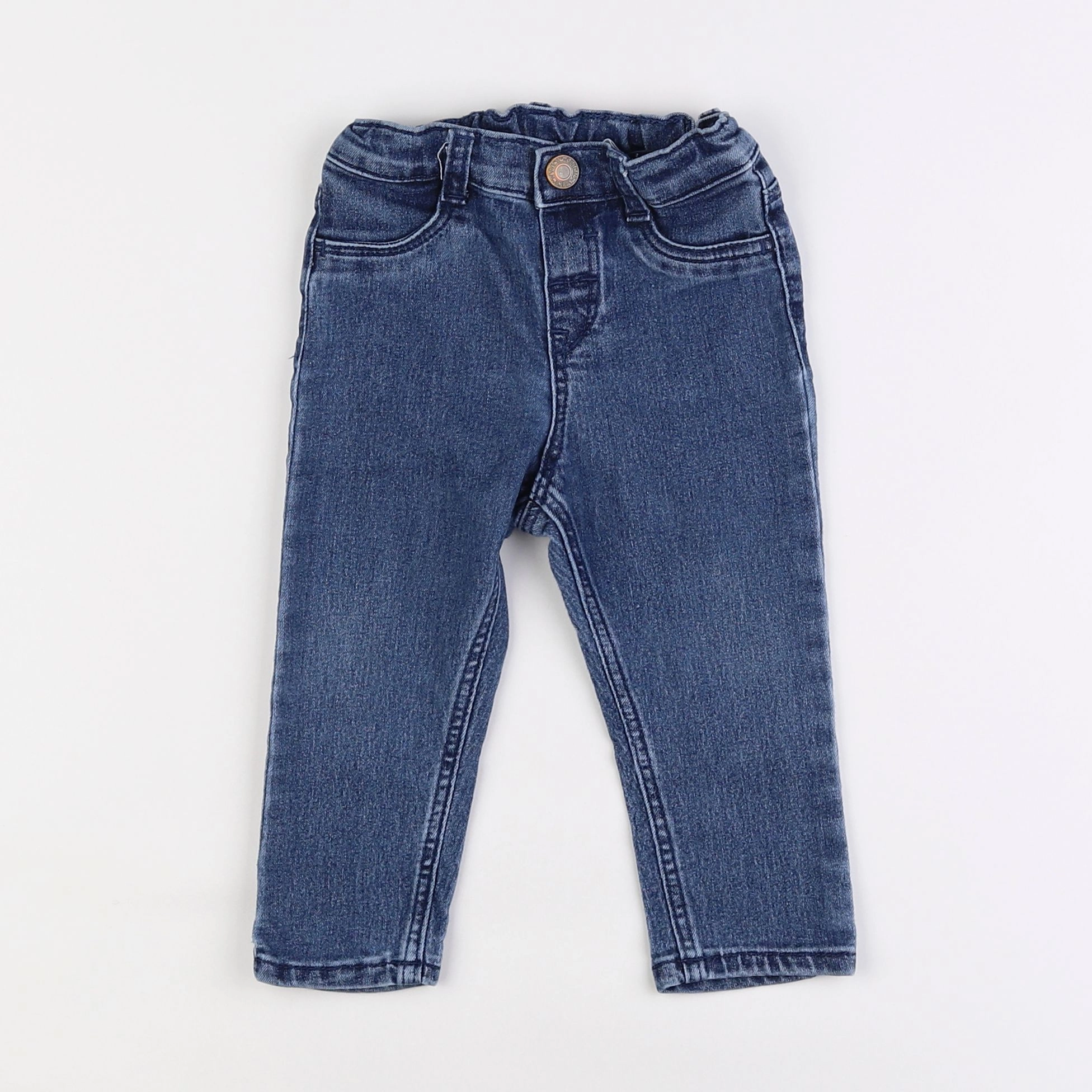 H&M - jean bleu - 9/12 mois