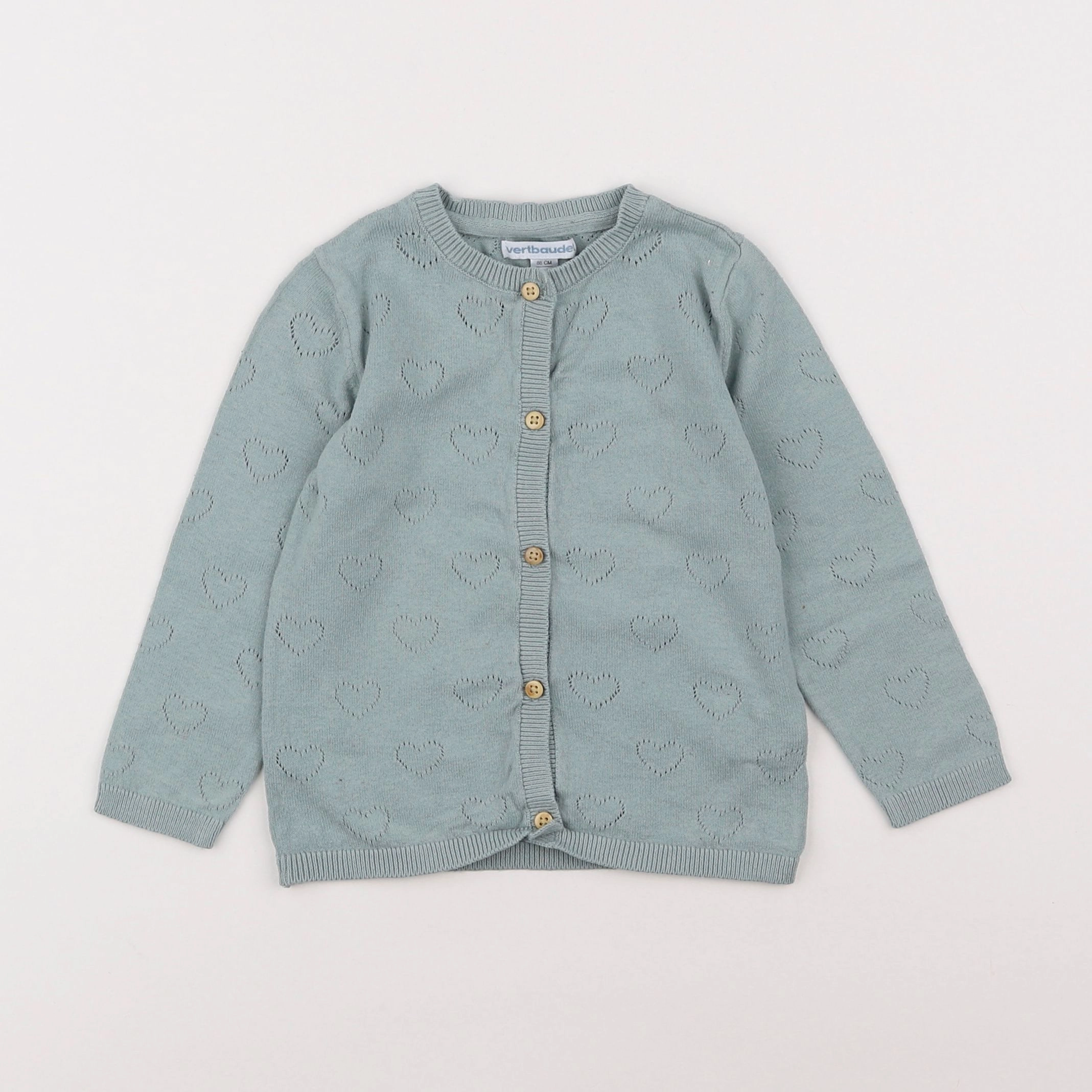 Vertbaudet - gilet vert - 2 ans