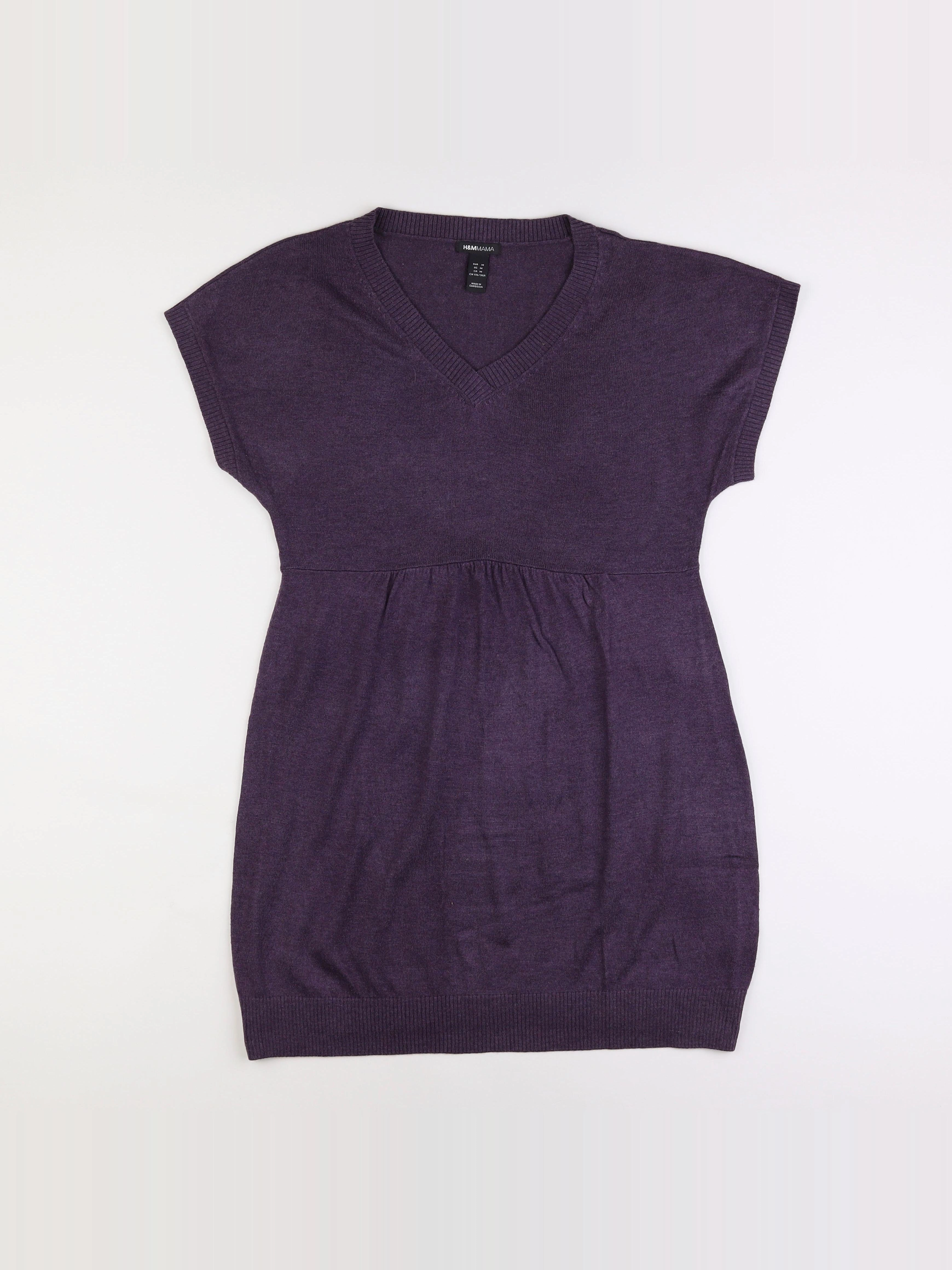 H&M - robe grossesse violet - m