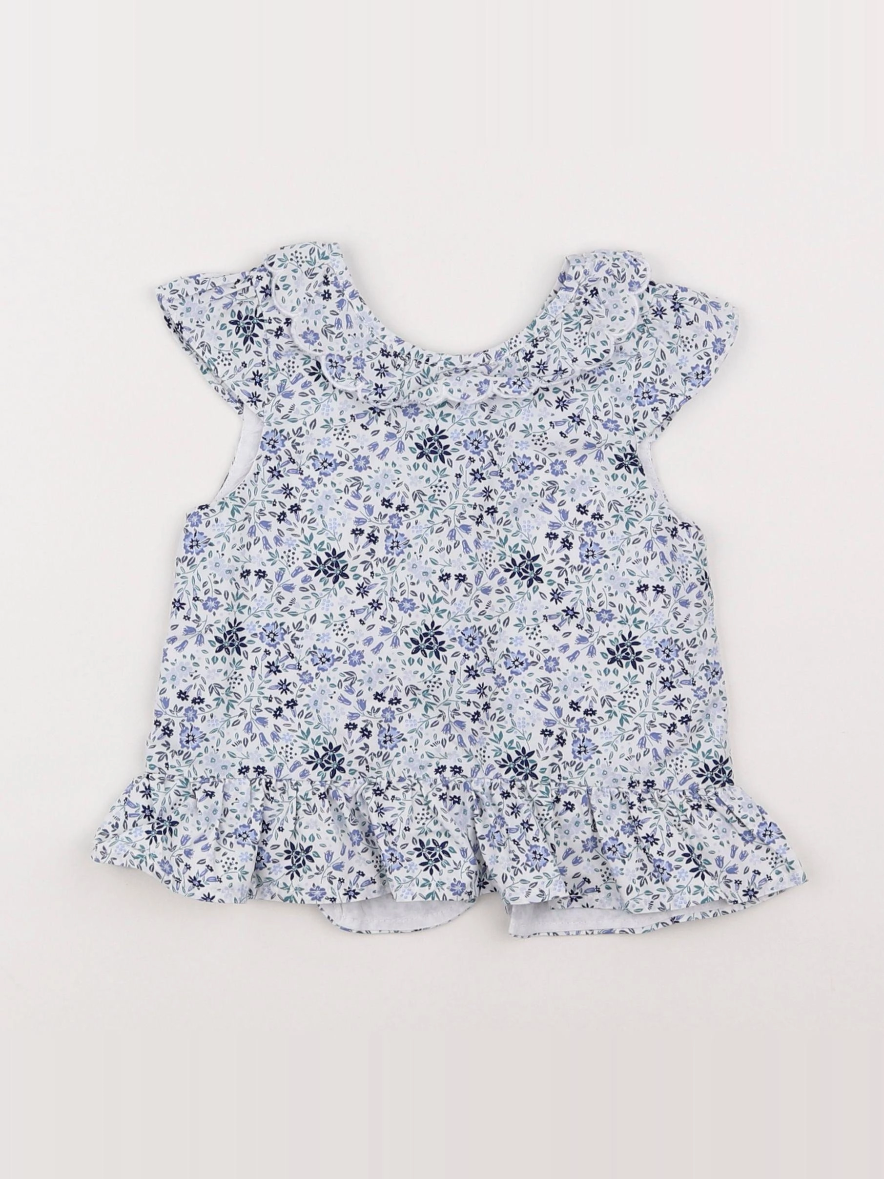 Vertbaudet - blouse bleu - 2 ans