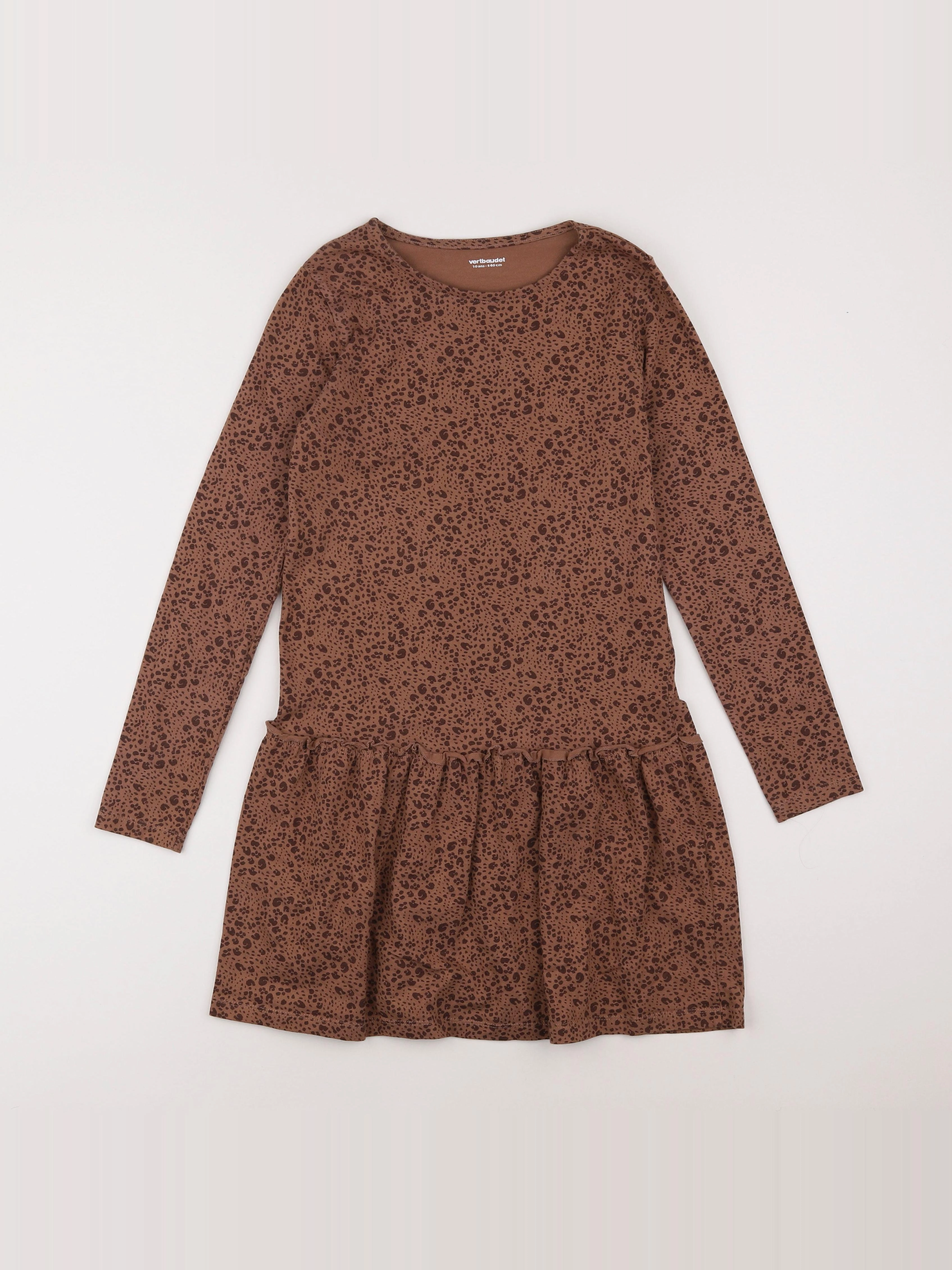 Vertbaudet - robe marron - 10 ans