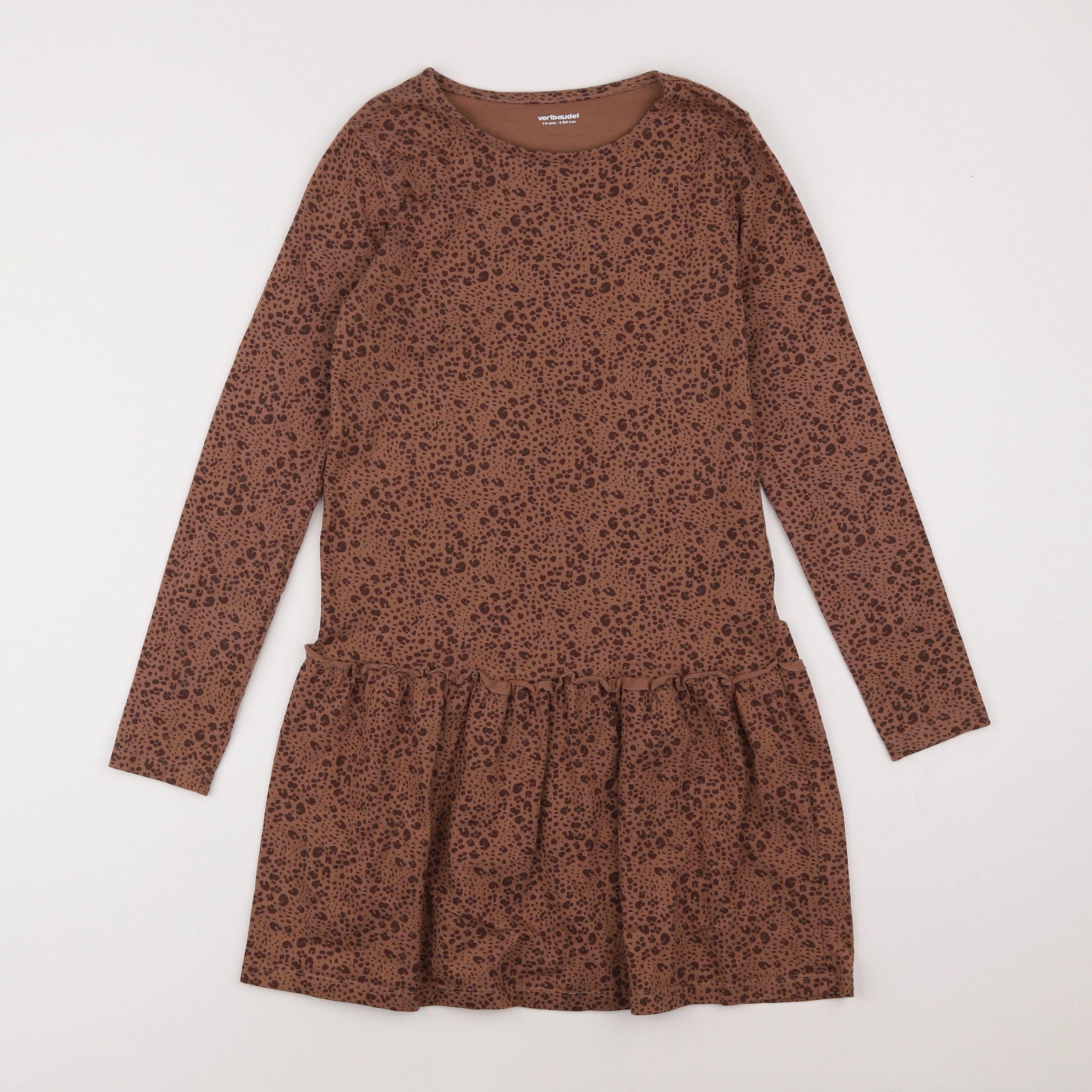 Vertbaudet - robe marron - 10 ans