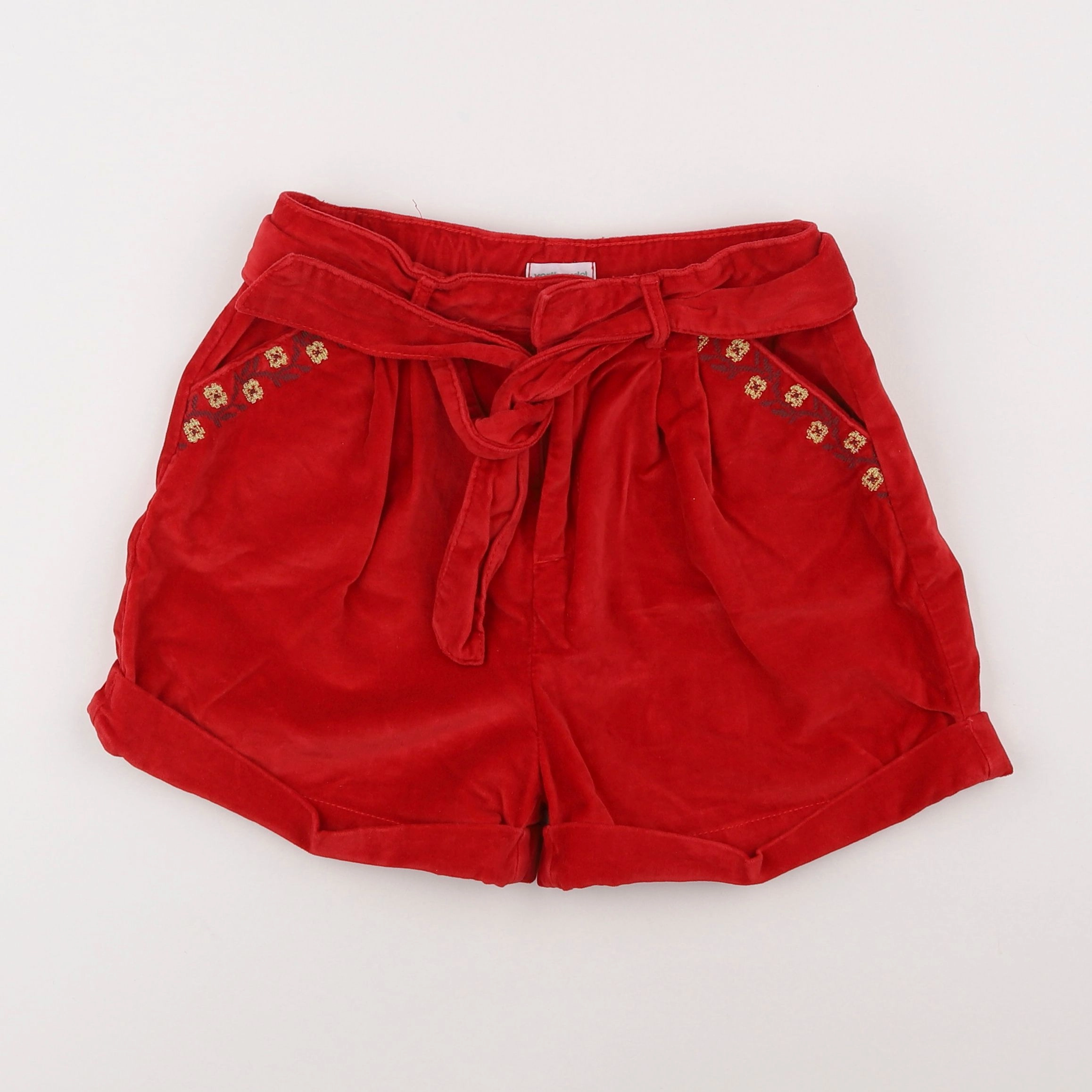 Vertbaudet - short rouge - 10 ans