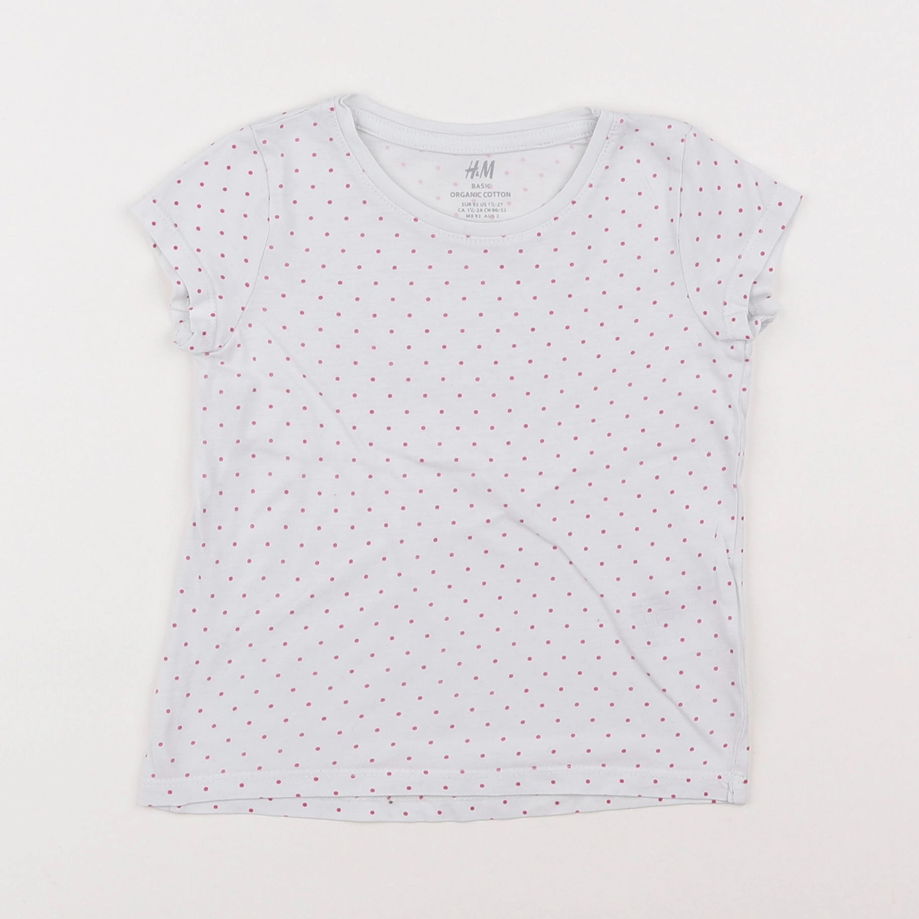 H&M - maillot de corps blanc, rose - 18 mois à 2 ans