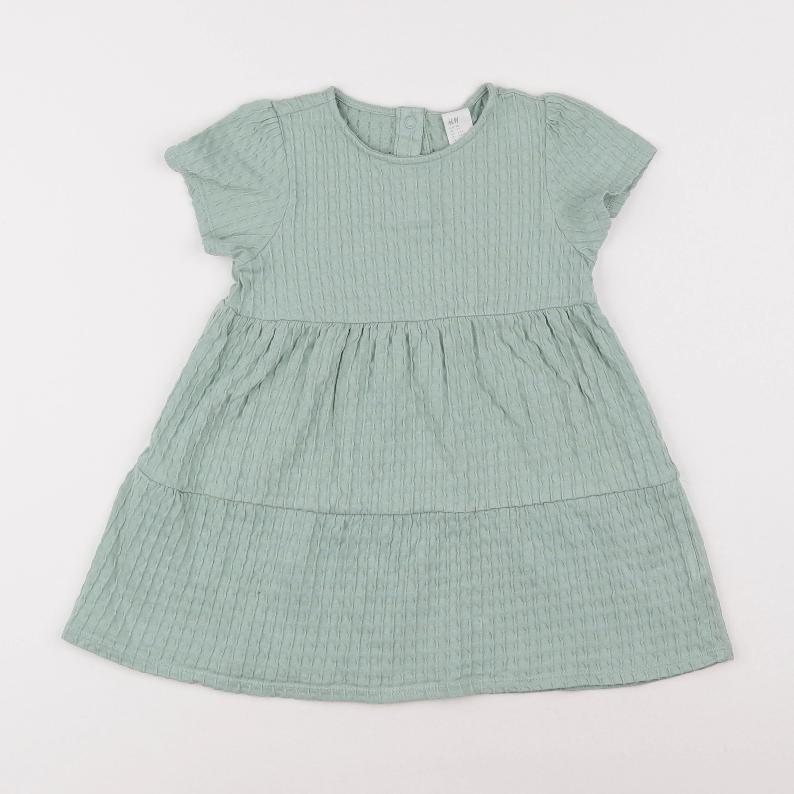 H&M - robe vert - 2/3 ans