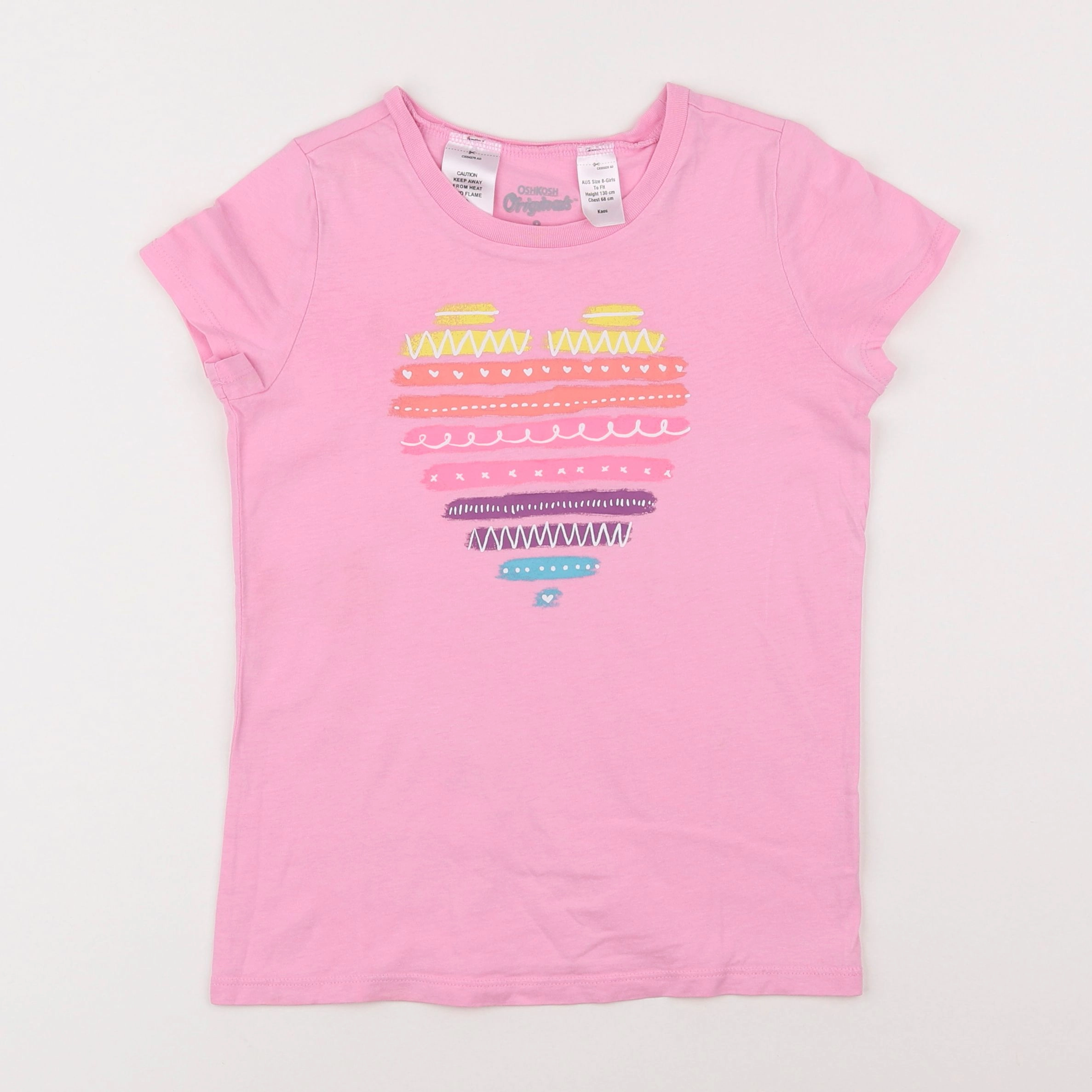 Oshkosh - tee-shirt rose - 8 ans