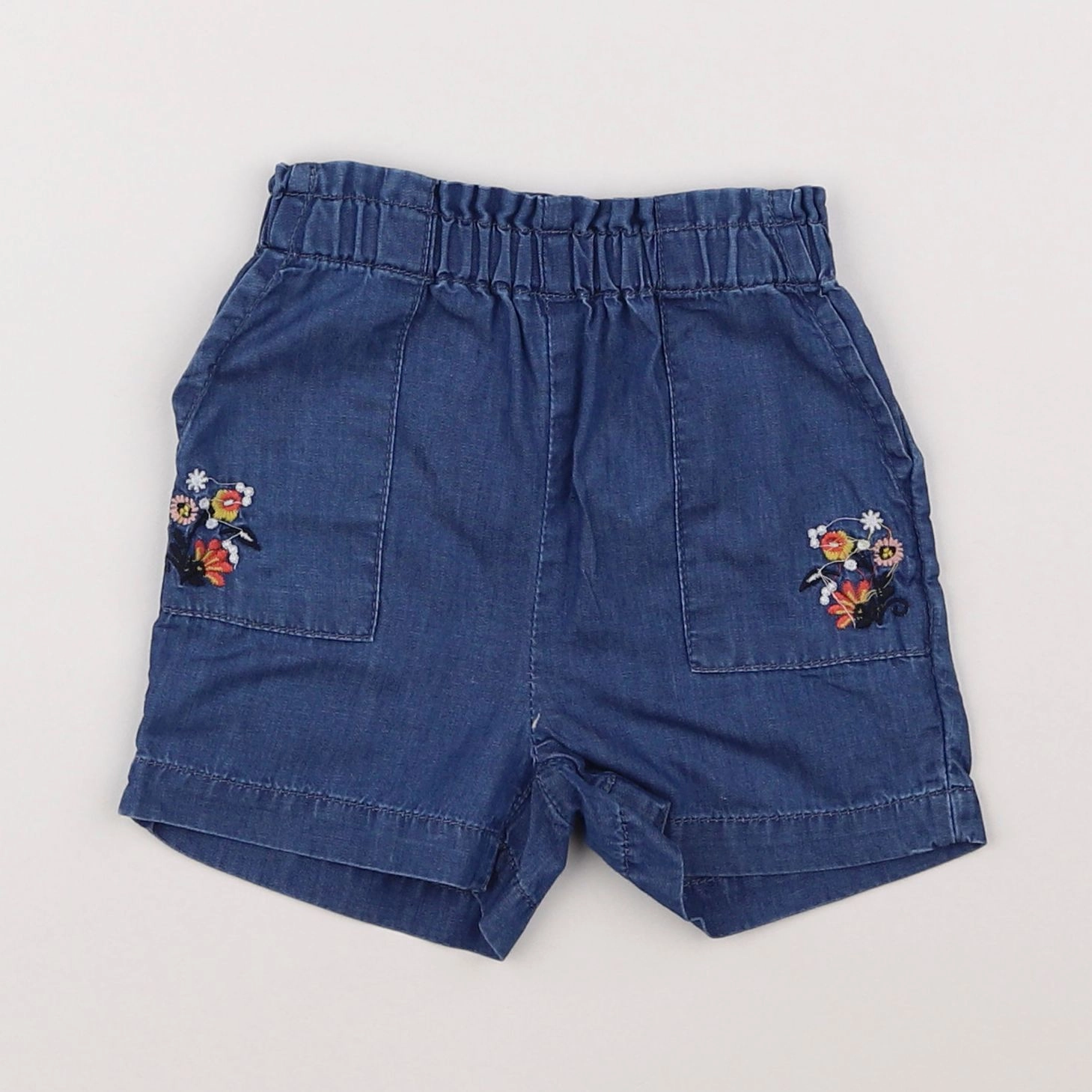 Little Cigogne - short bleu - 9 mois