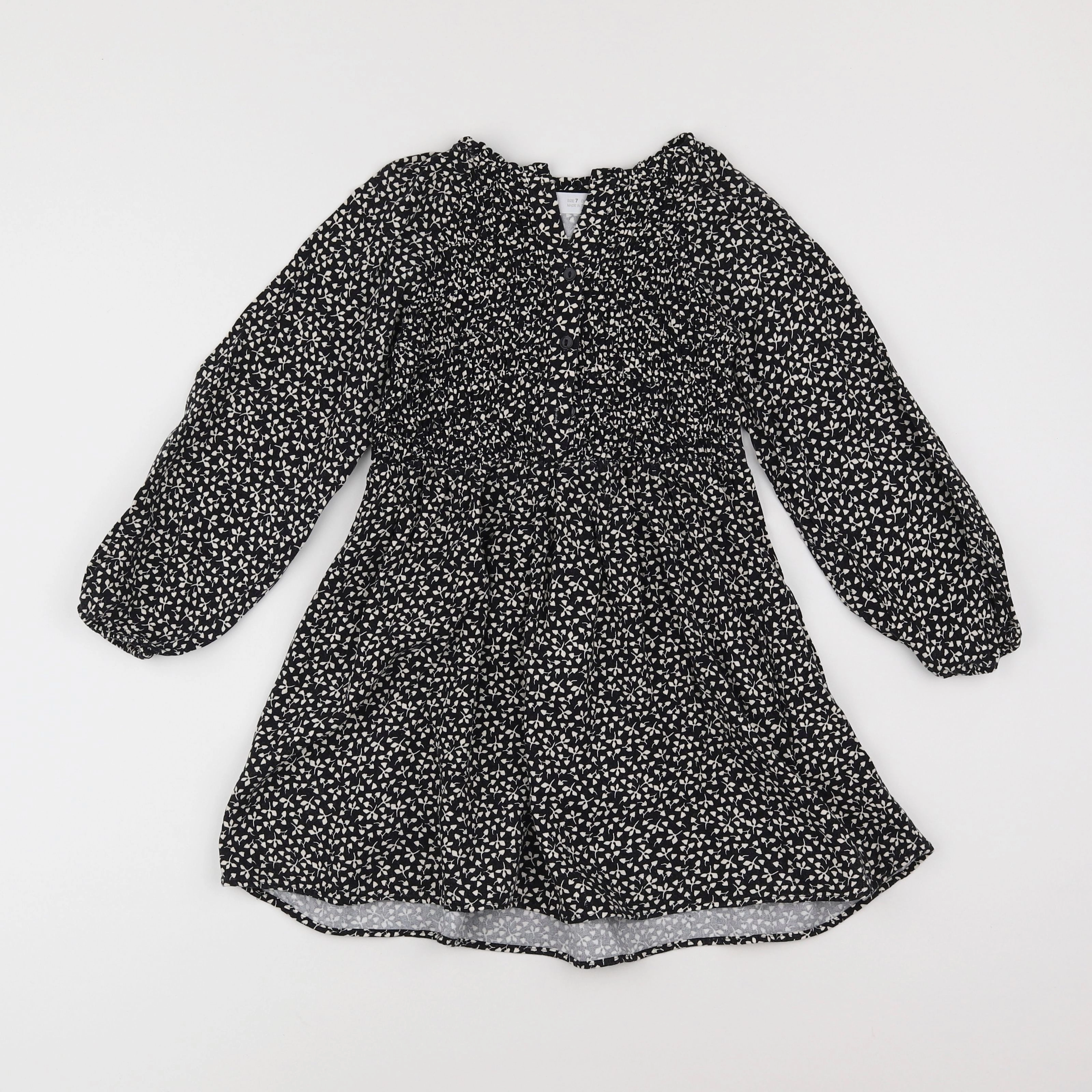 Zara - robe noir, beige - 7 ans