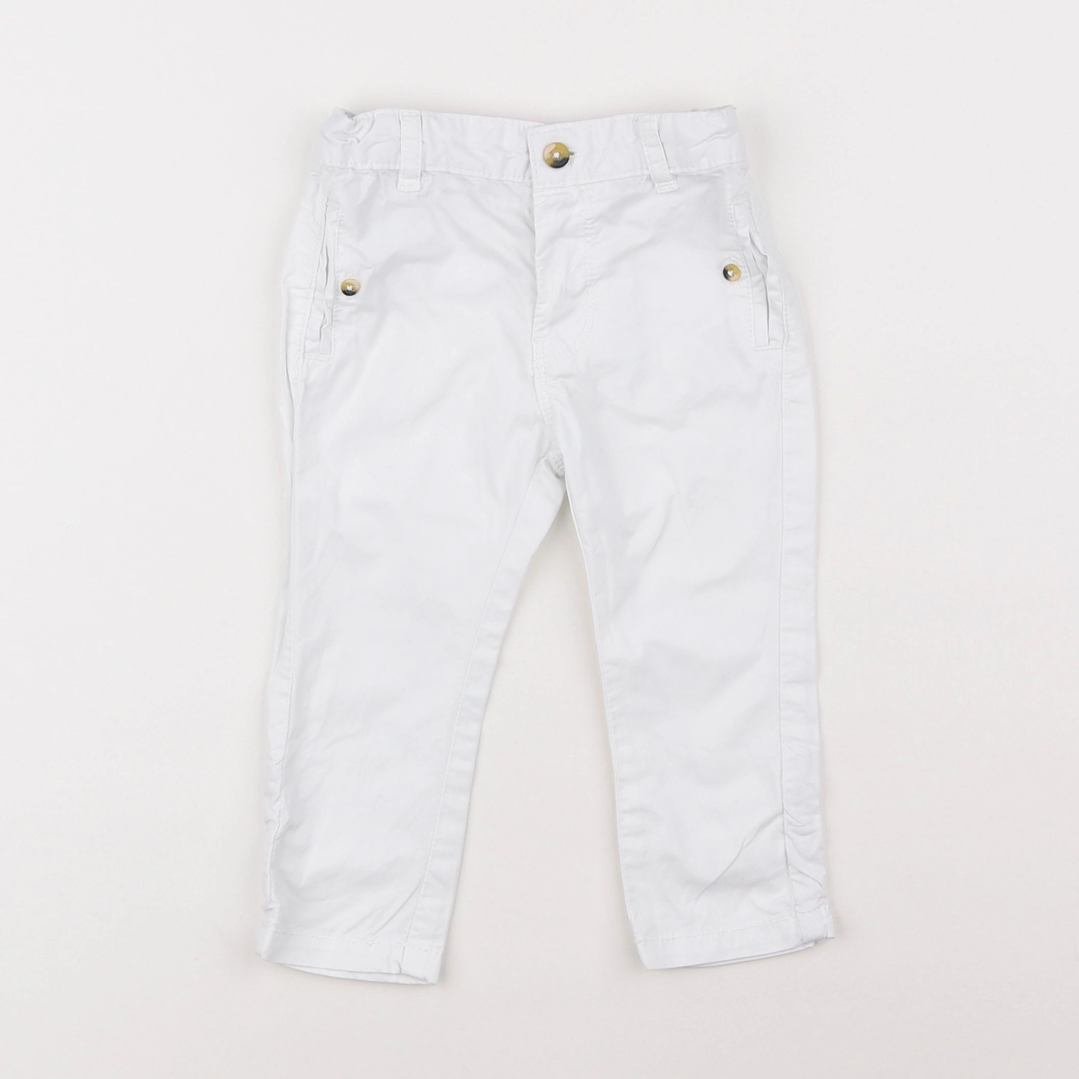 Vertbaudet - pantalon blanc - 9 mois