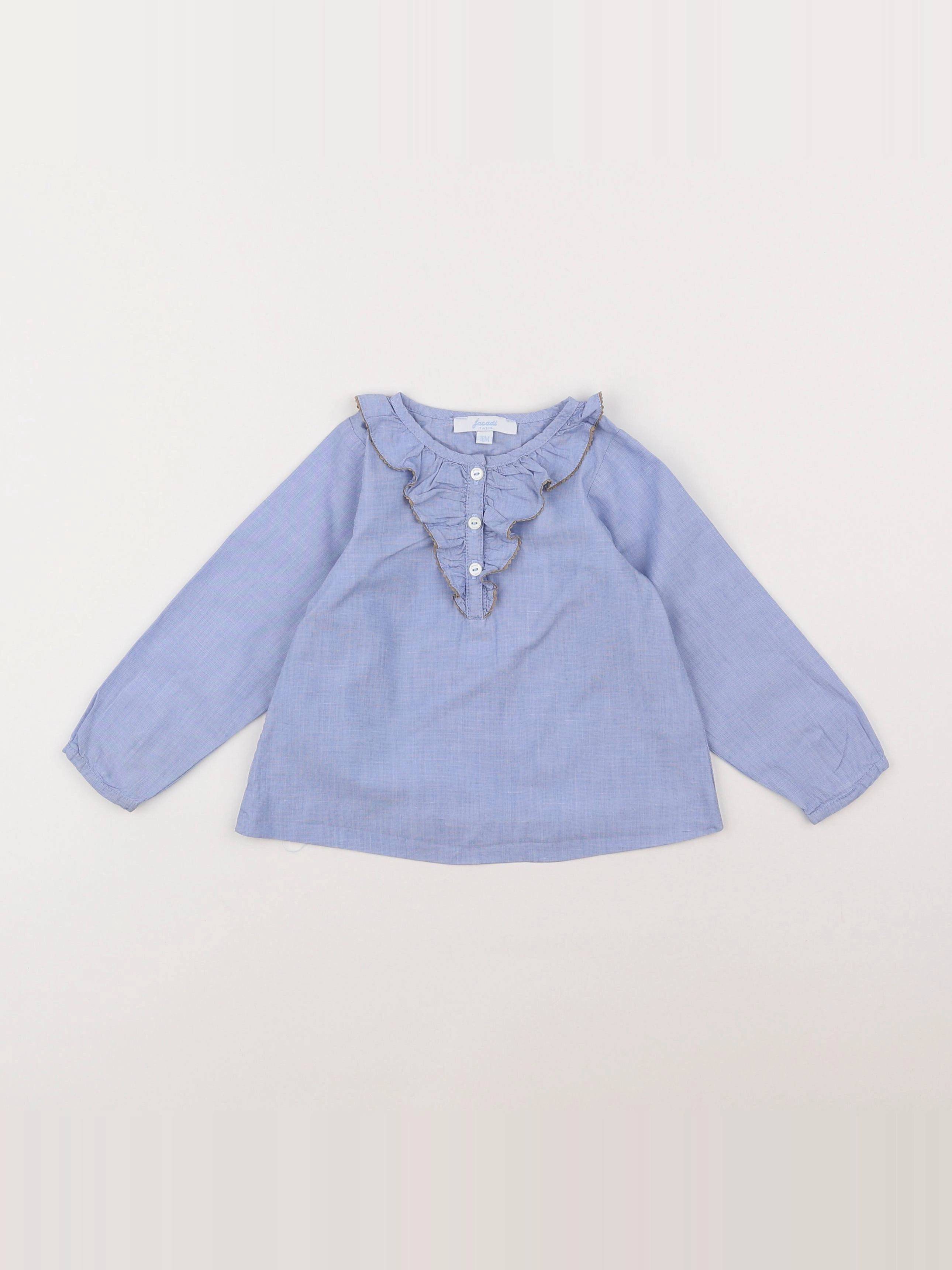 Jacadi - blouse bleu - 18 mois