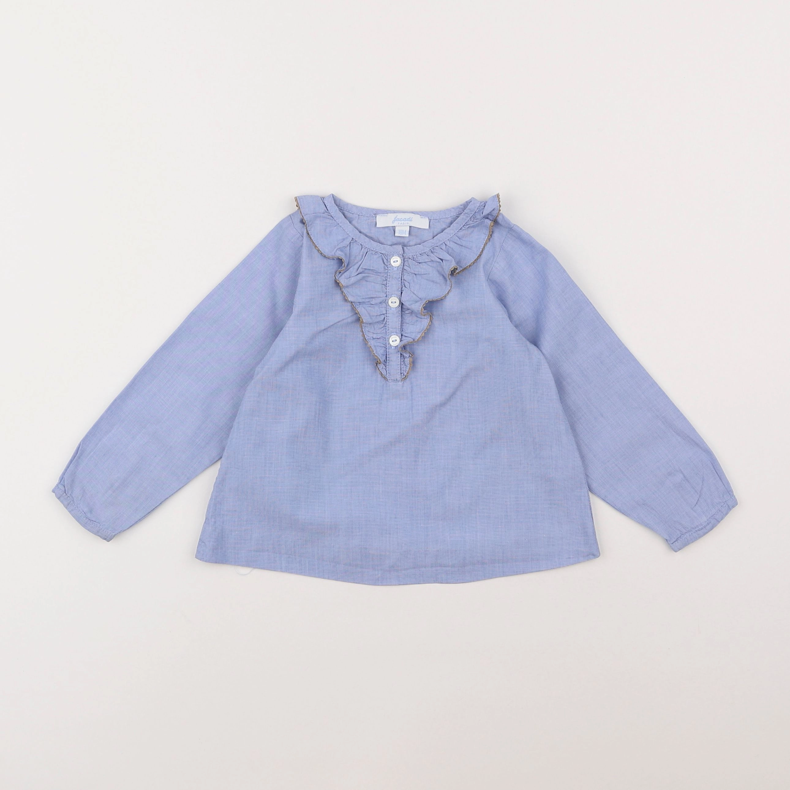 Jacadi - blouse bleu - 18 mois