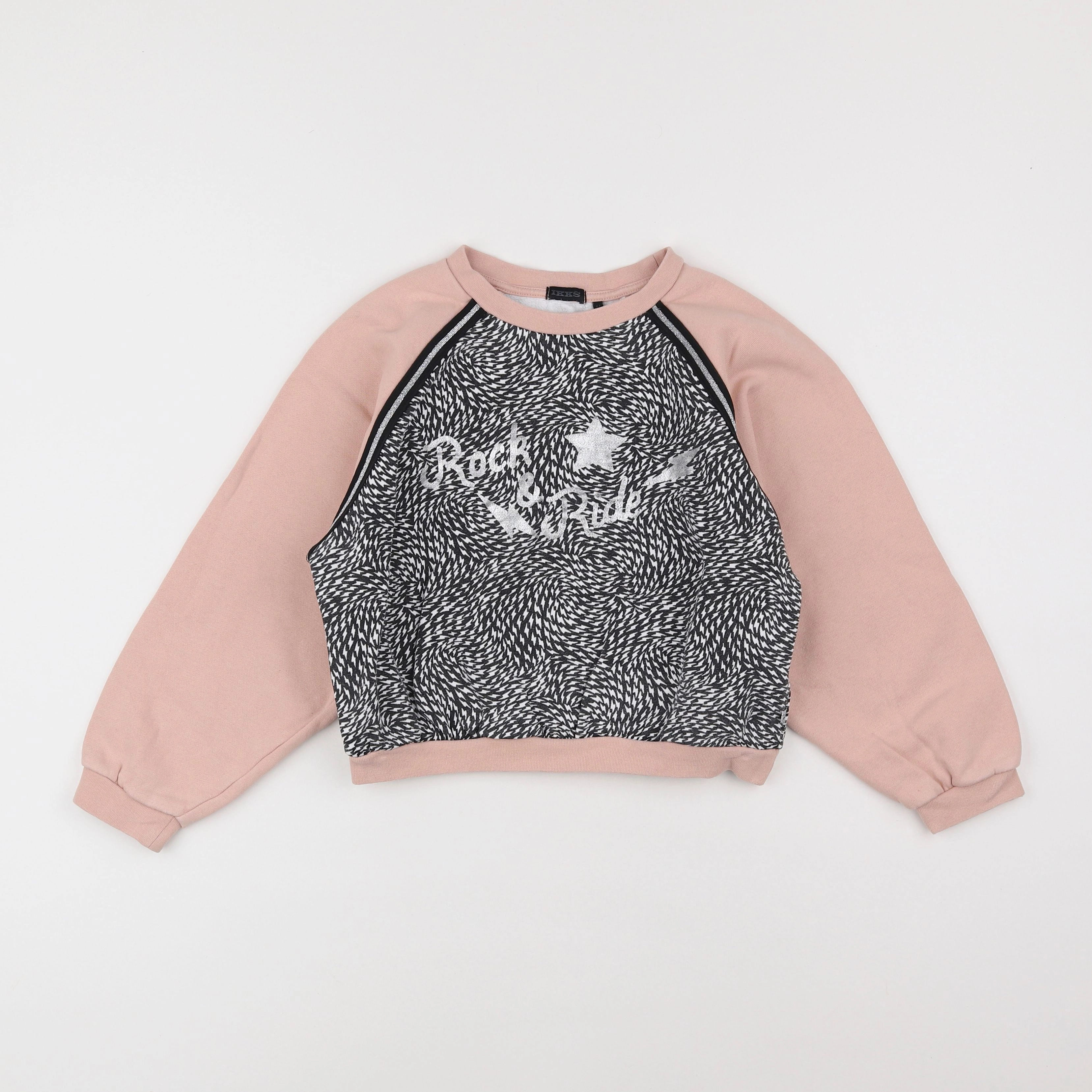 IKKS - sweat rose, gris - 8 ans