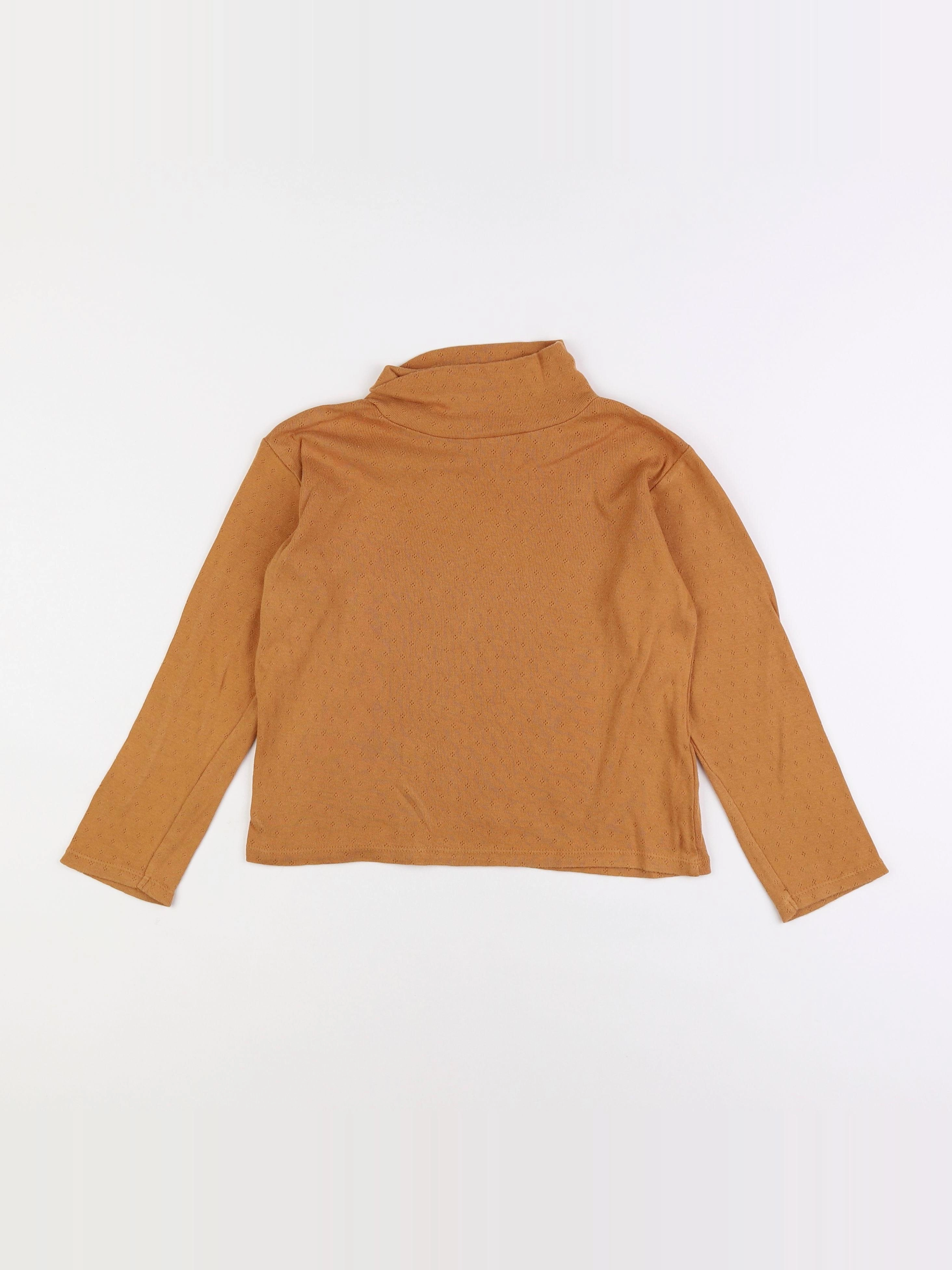 Little Cigogne - sous-pull marron - 8 ans
