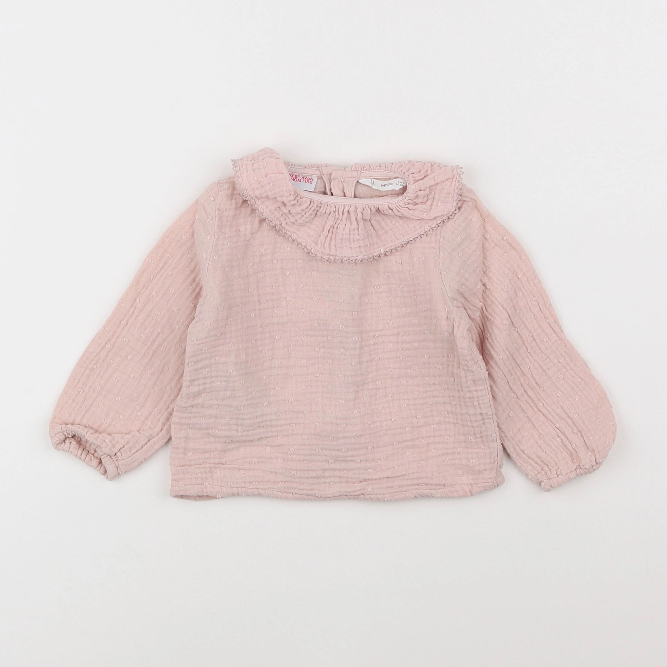 Mango - blouse rose - 9/12 mois