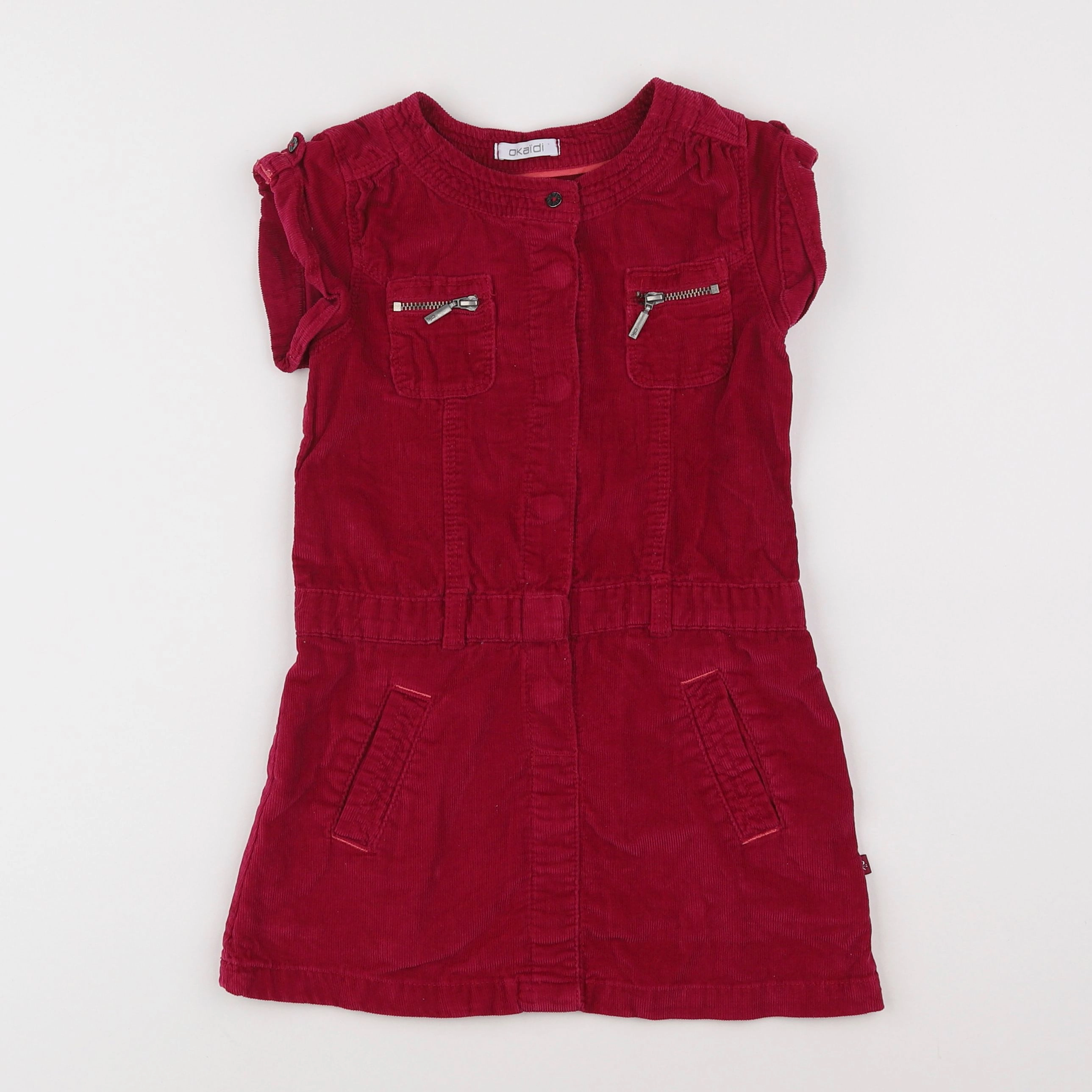 Okaidi - robe rose, rouge - 5 ans