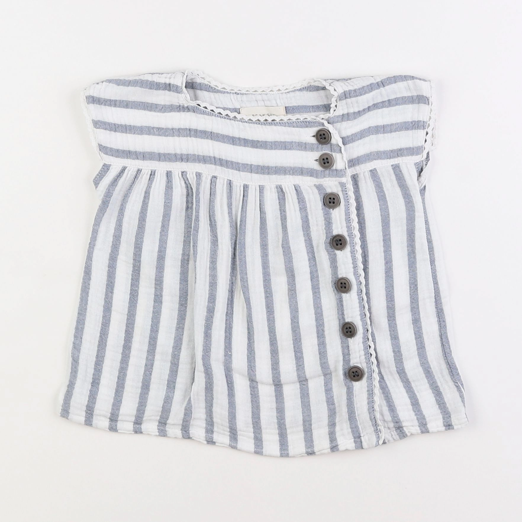 Frangin Frangine - blouse bleu - 2 ans