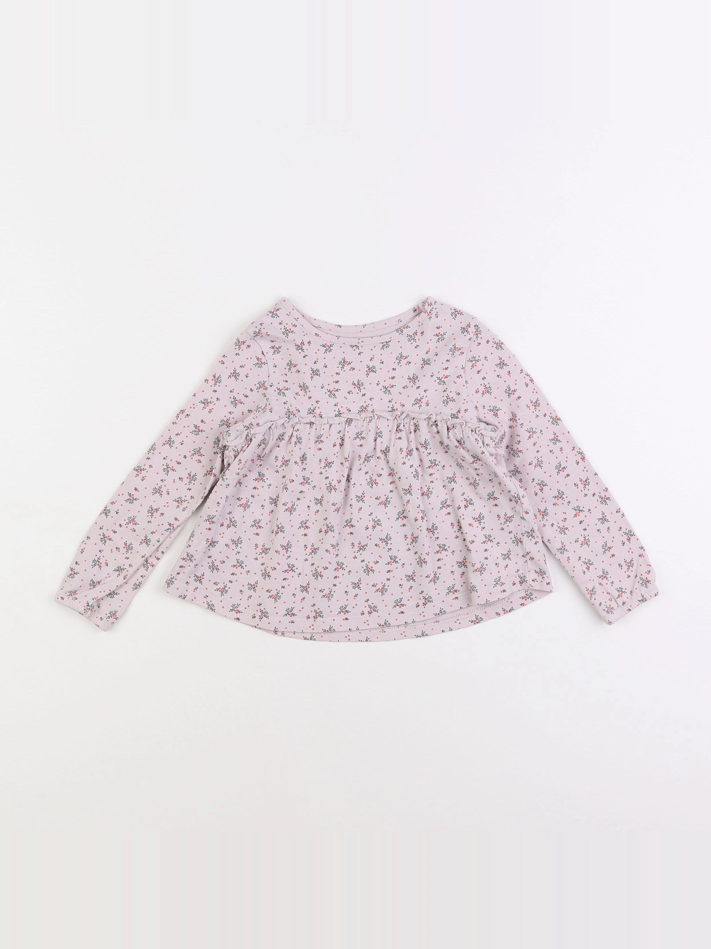 Vertbaudet - tee-shirt violet - 2 ans