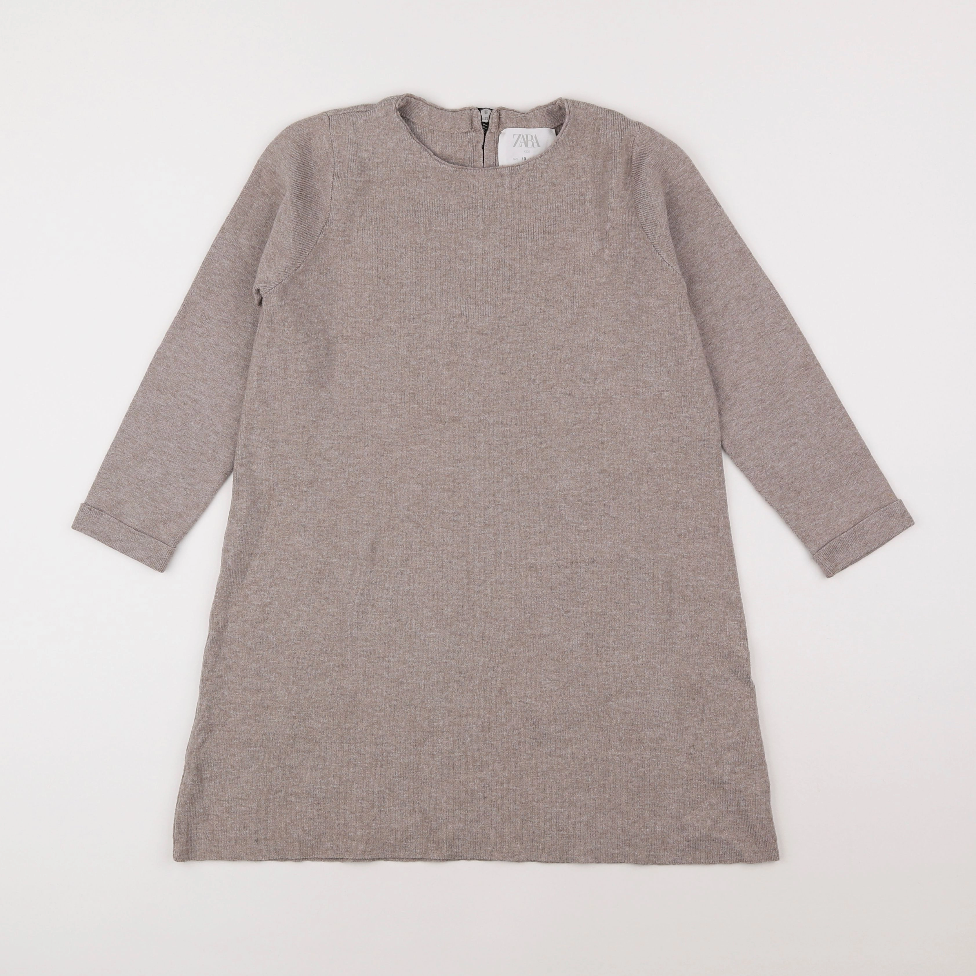 Zara - robe marron, beige - 10 ans