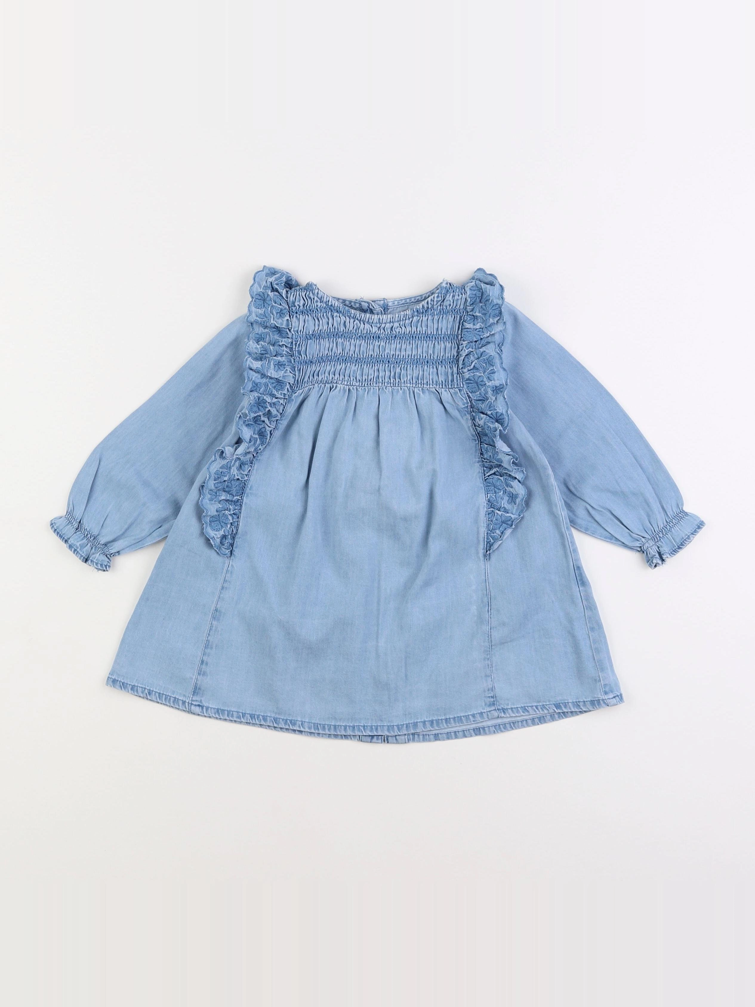 Zara - robe bleu - 12/18 mois
