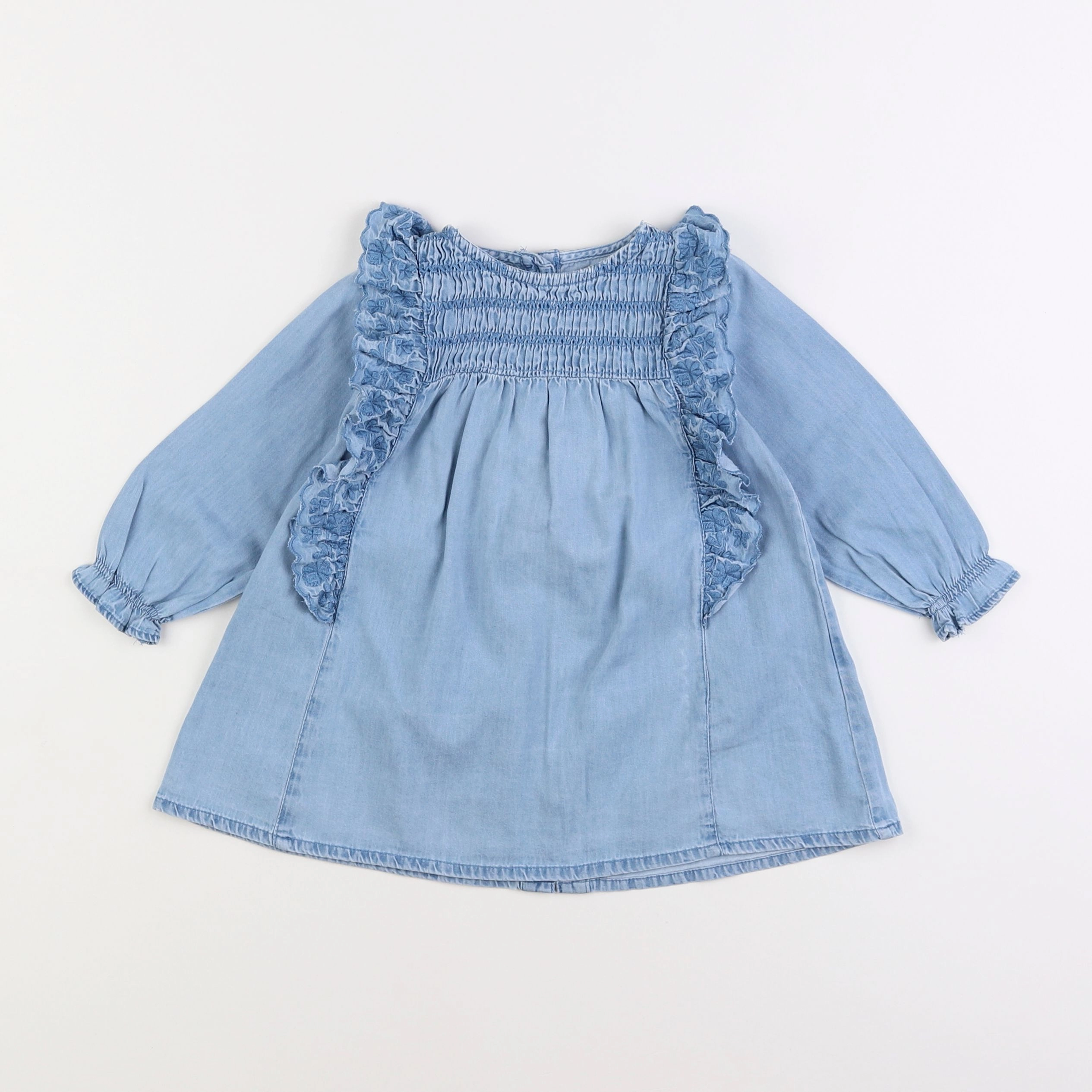 Zara - robe bleu - 12/18 mois
