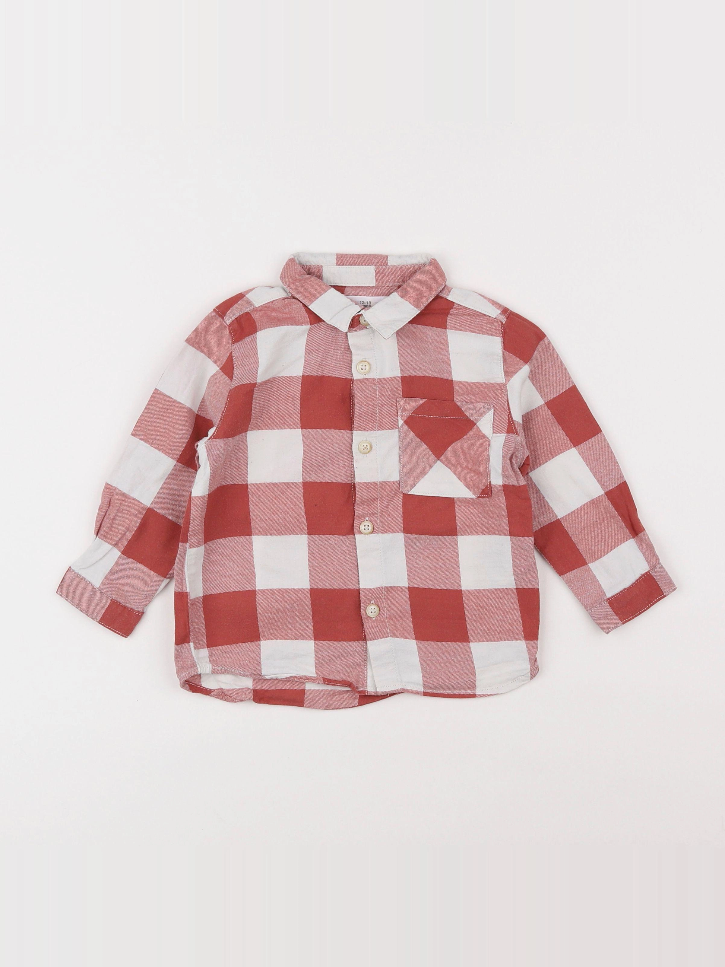 Zara - chemise rouge - 12/18 mois