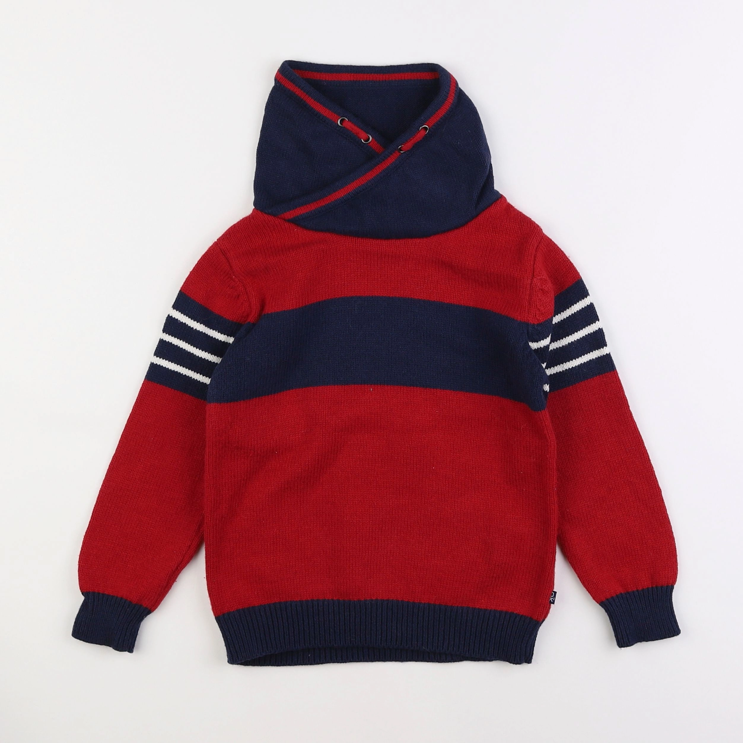 Okaidi - pull bleu, rouge - 5 ans