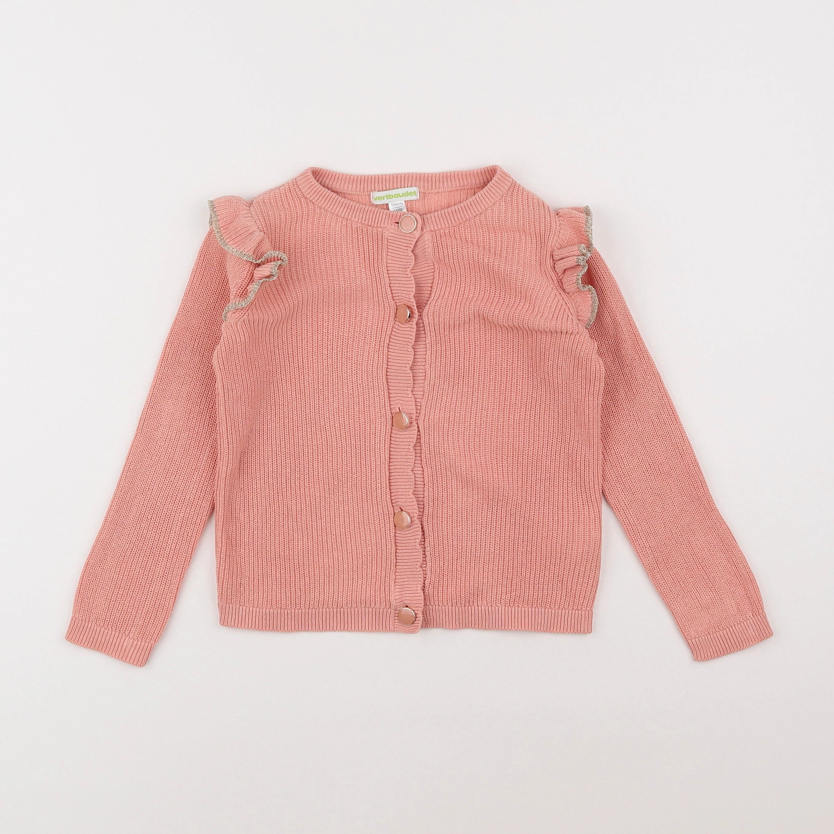 Vertbaudet - gilet rose - 4 ans