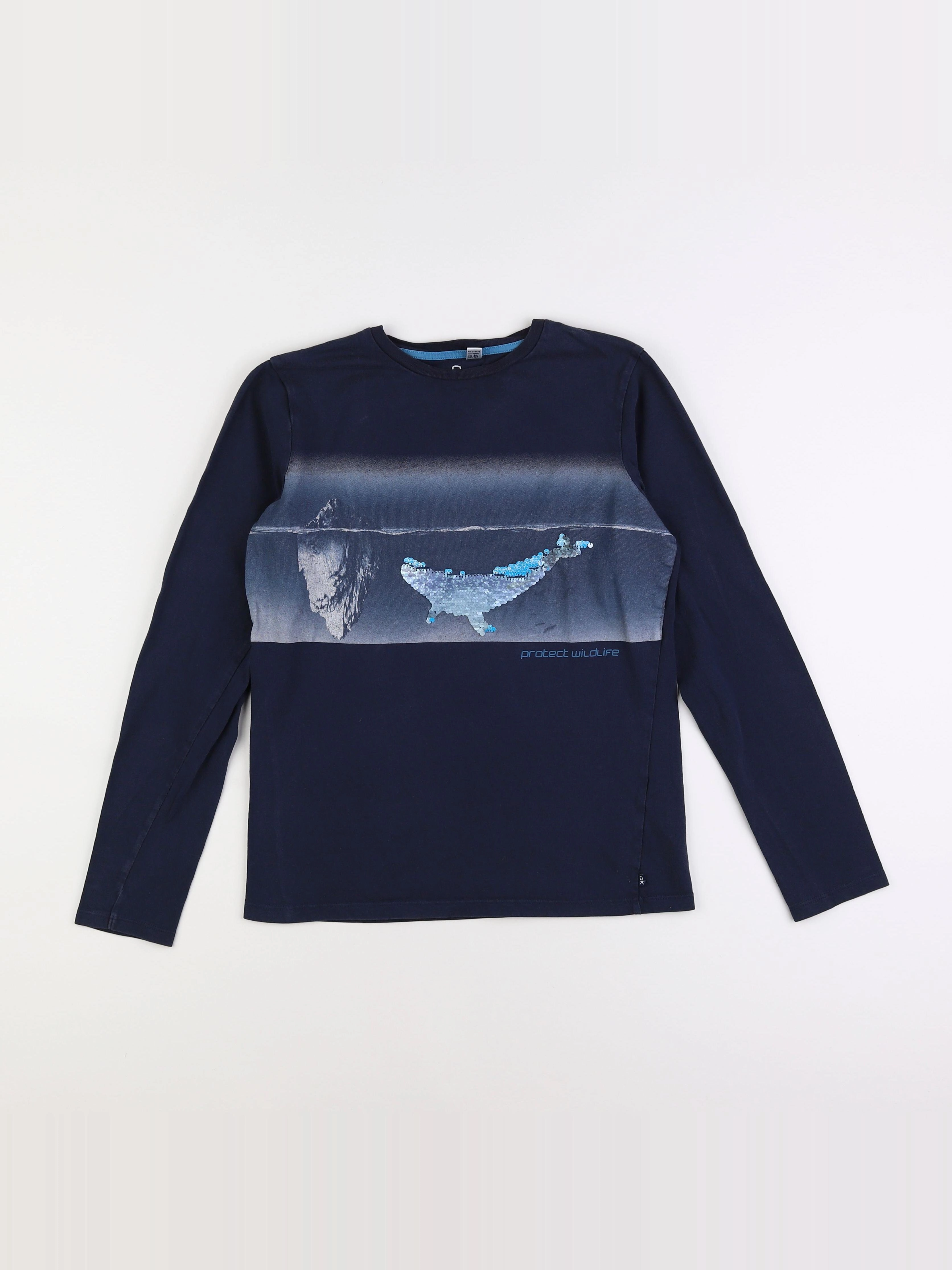 Okaidi - tee-shirt bleu - 14 ans