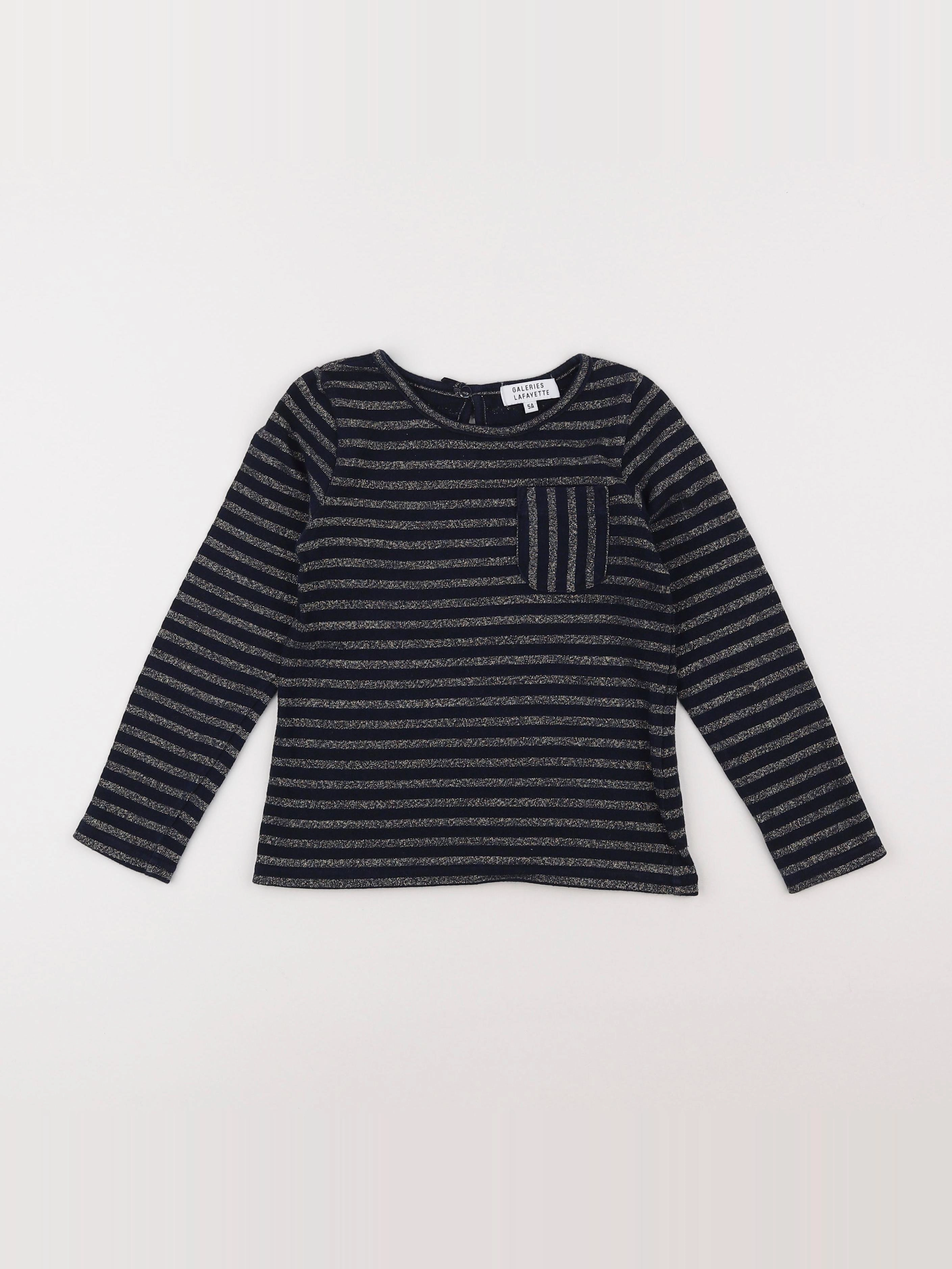 Galeries Lafayette - tee-shirt noir, argent - 5 ans