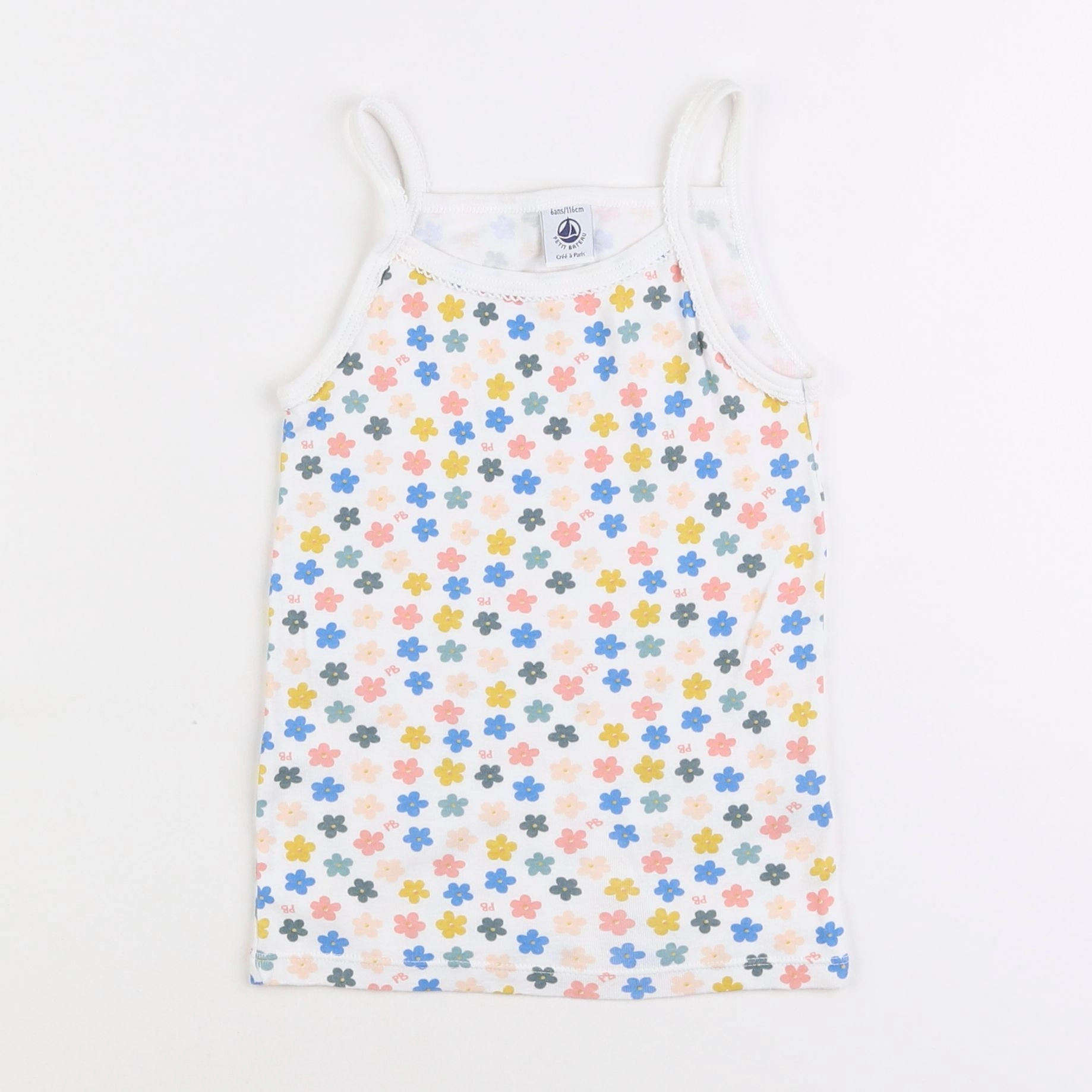 Petit Bateau - maillot de corps blanc - 6 ans