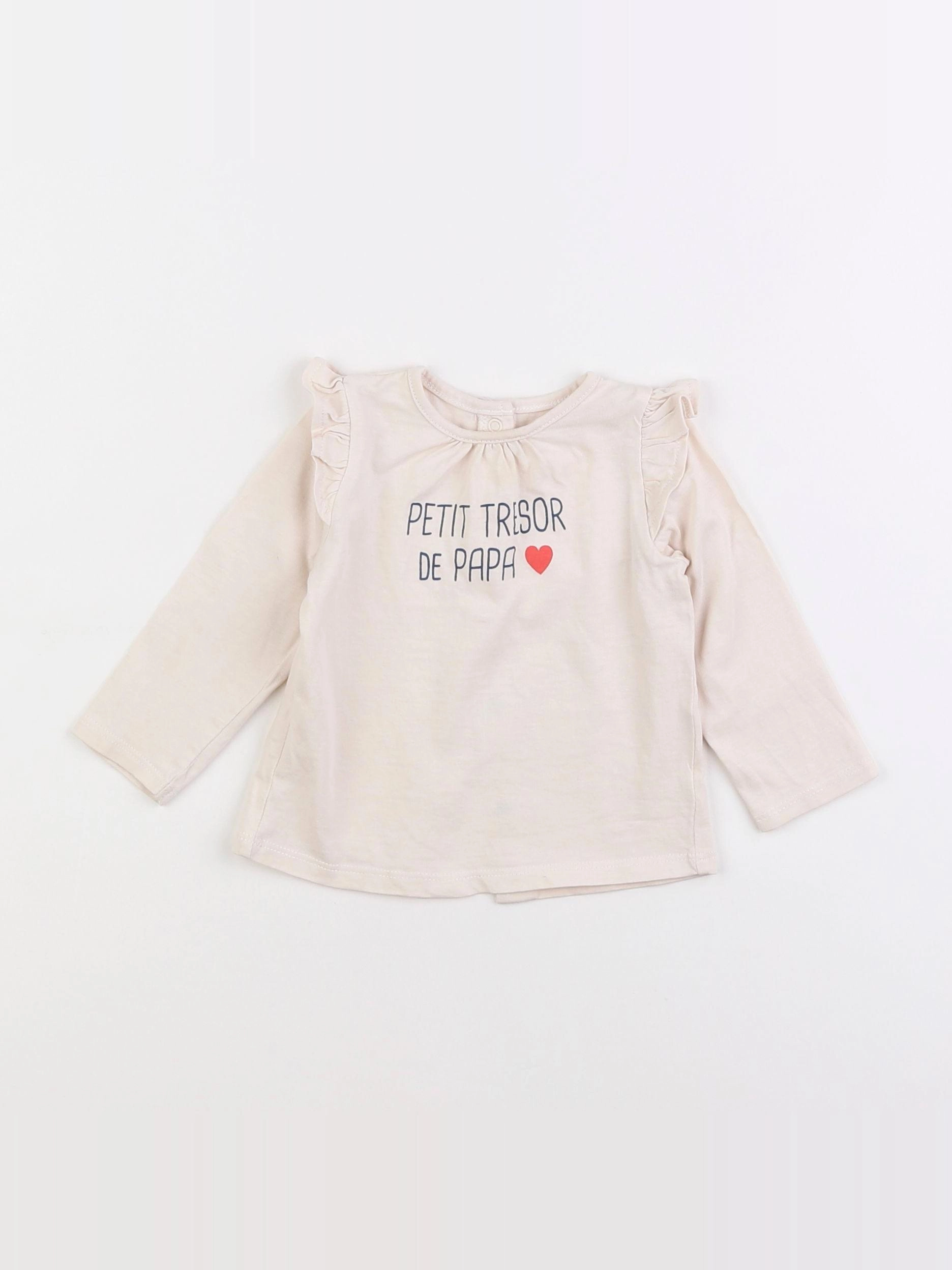 Vertbaudet - tee-shirt rose - 9 mois