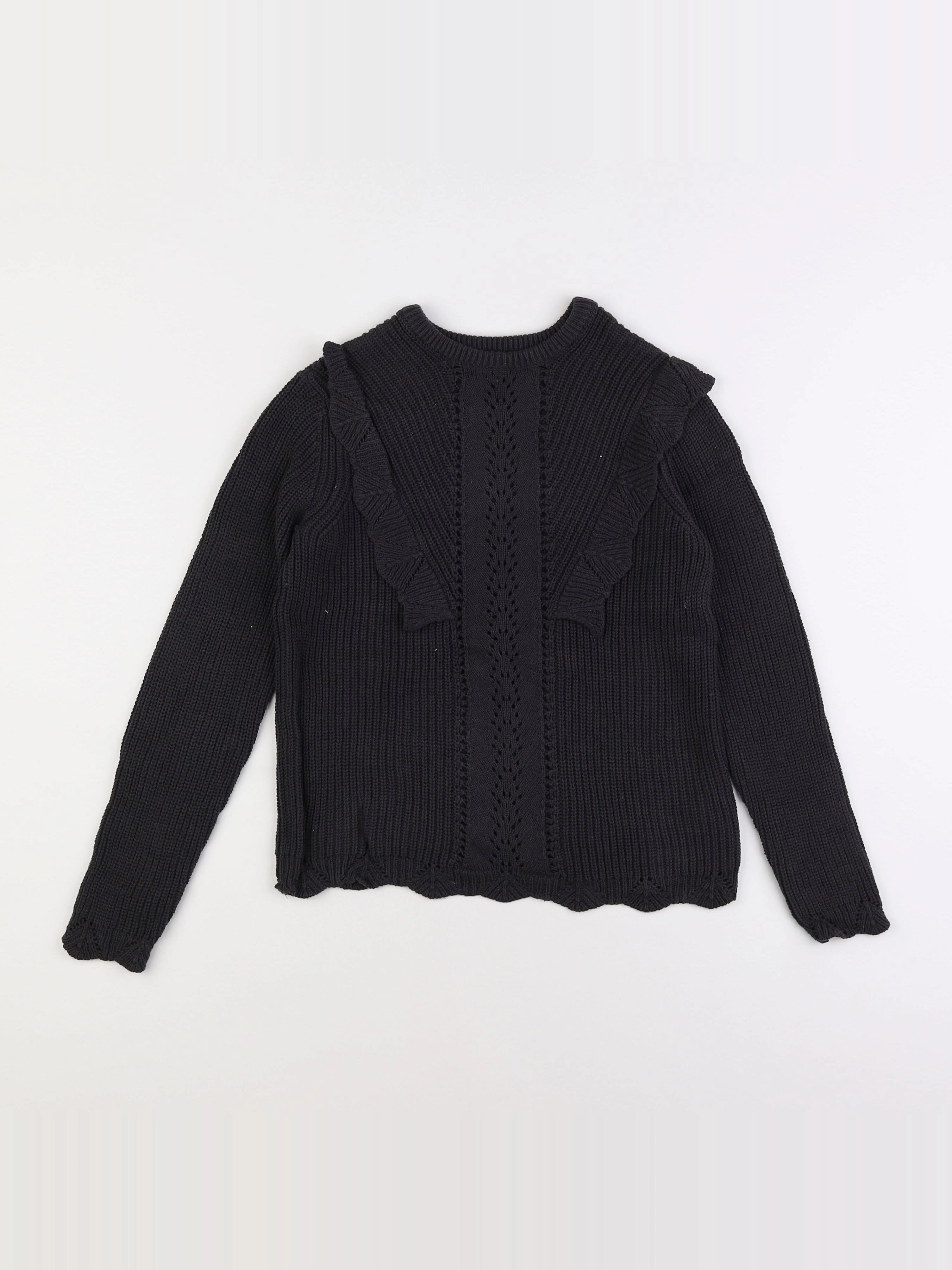 Vertbaudet - pull noir - 10 ans