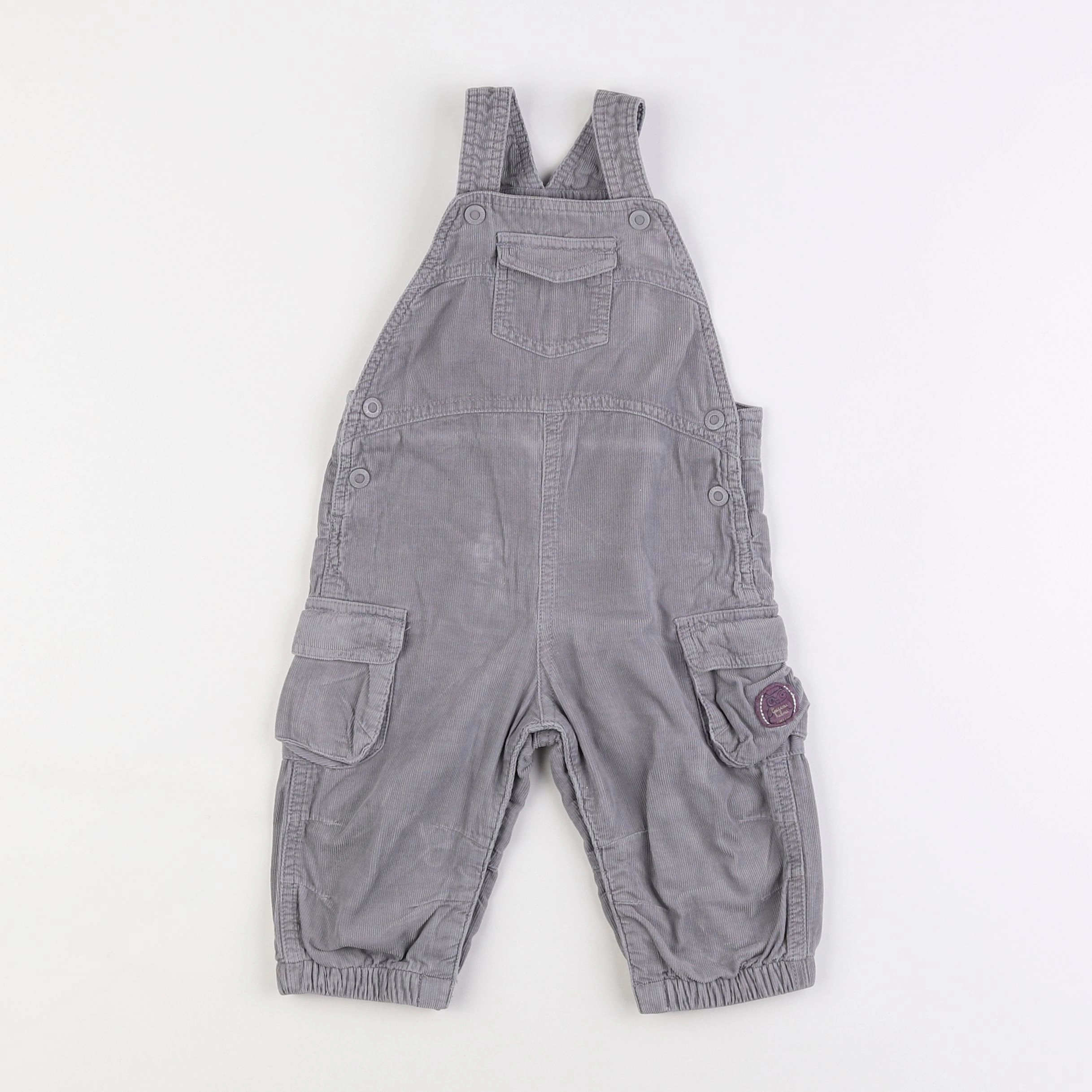 Vertbaudet - salopette gris - 12 mois